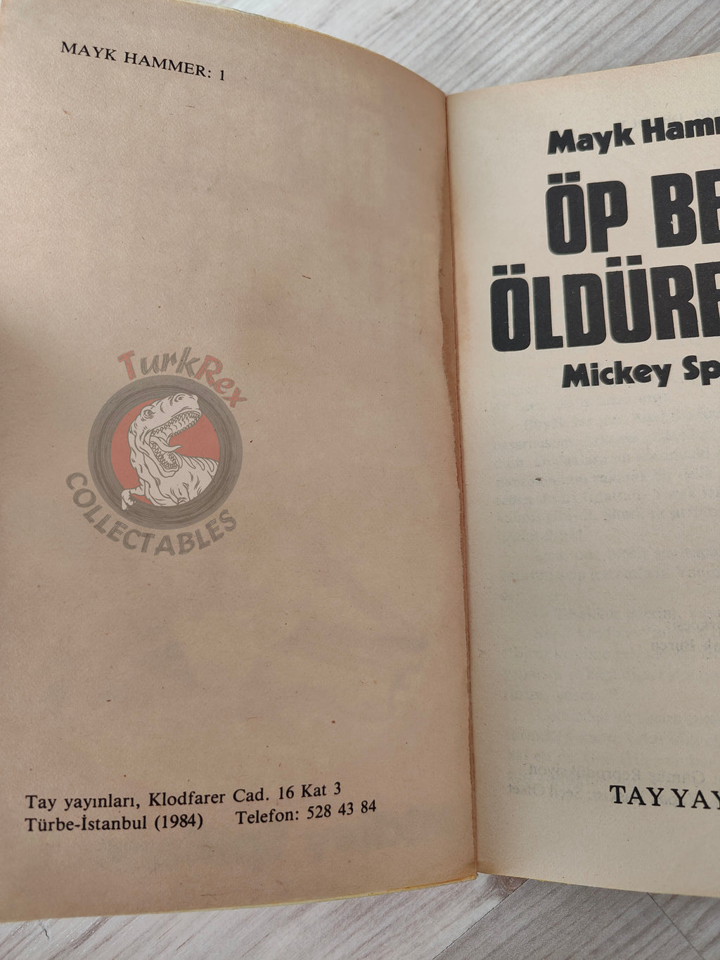 Mickey Spillane – Mike Hammer Kiss Me Deadly 1984 1st Turkish Book Turkey