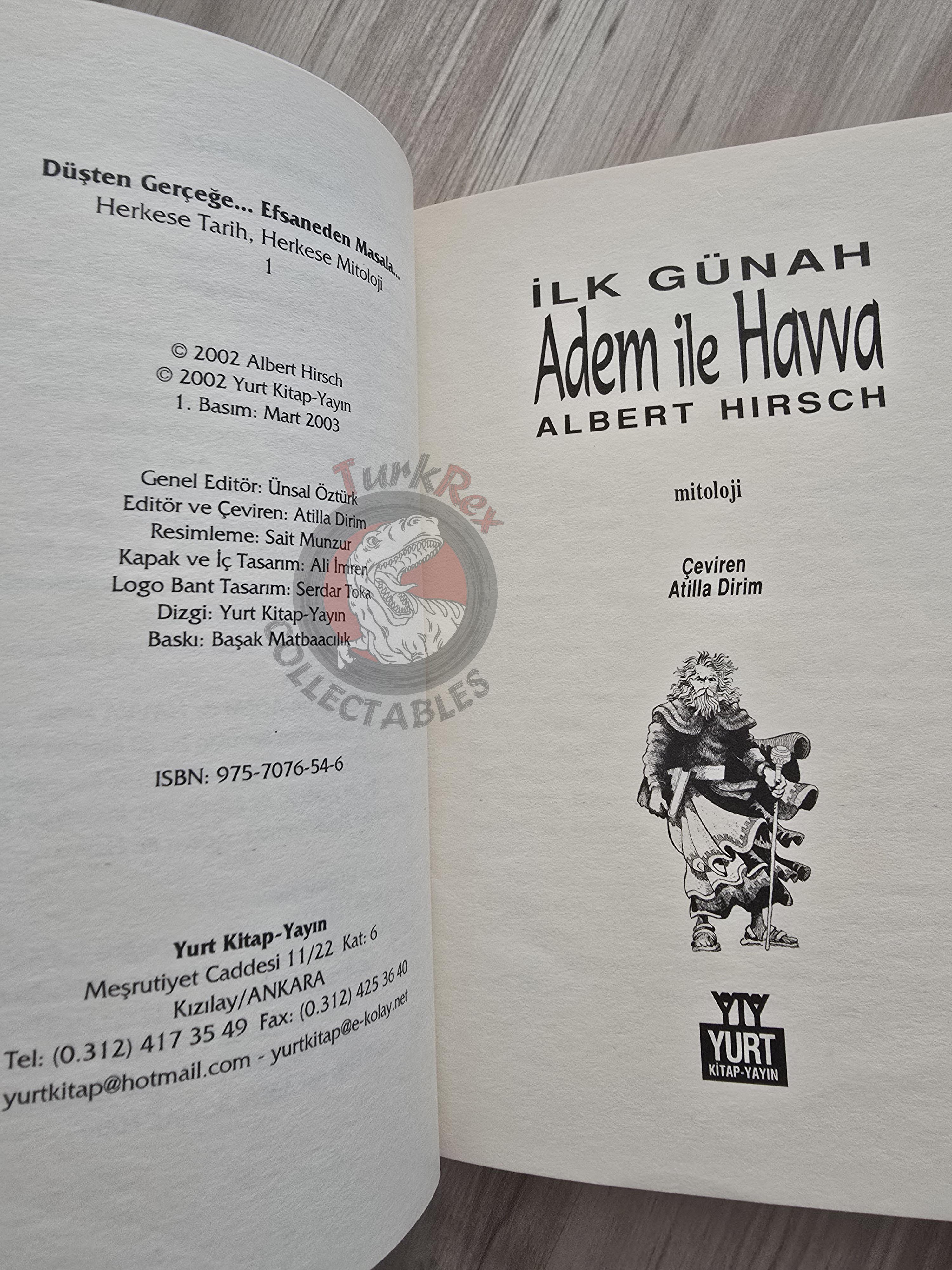 Adam and Eve – Albert Hirsch 2003 Turkish Book Turkey Illustrated by Turkish Artist