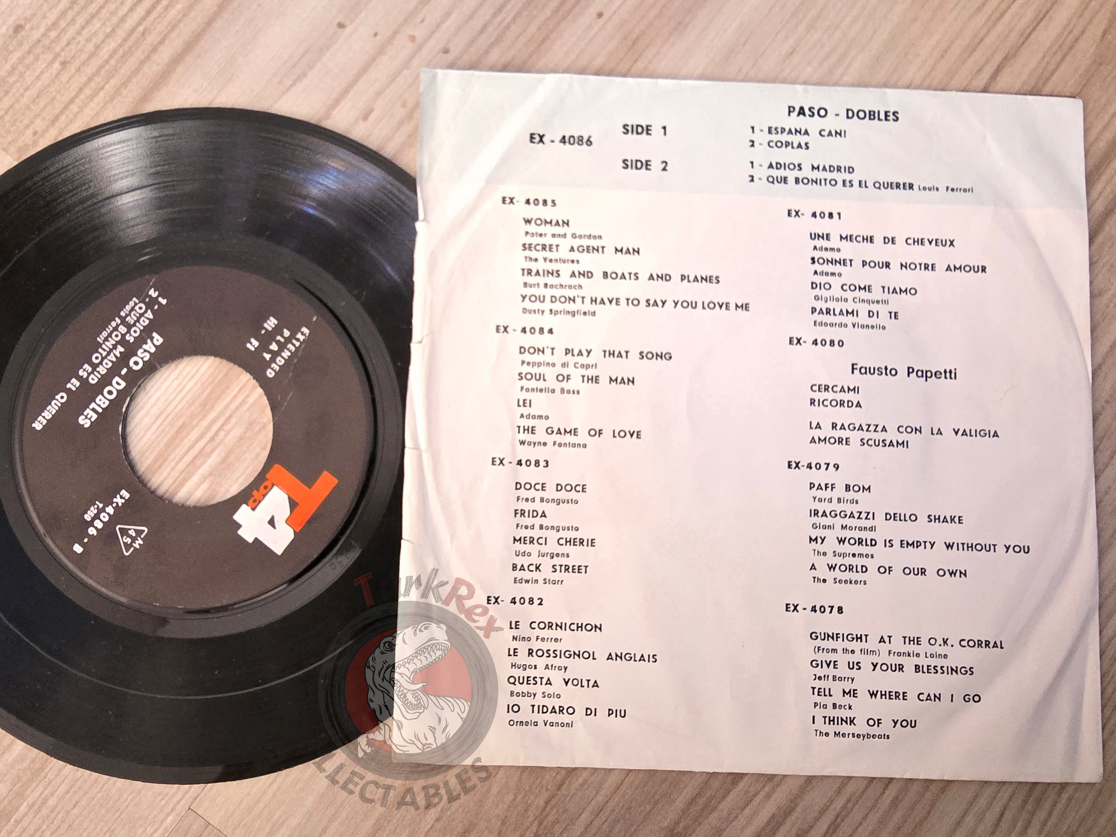 Louis Ferrari – Paso Dobles / Adios Madrid 7" Iran Pressing Vinyl Iranian Edition