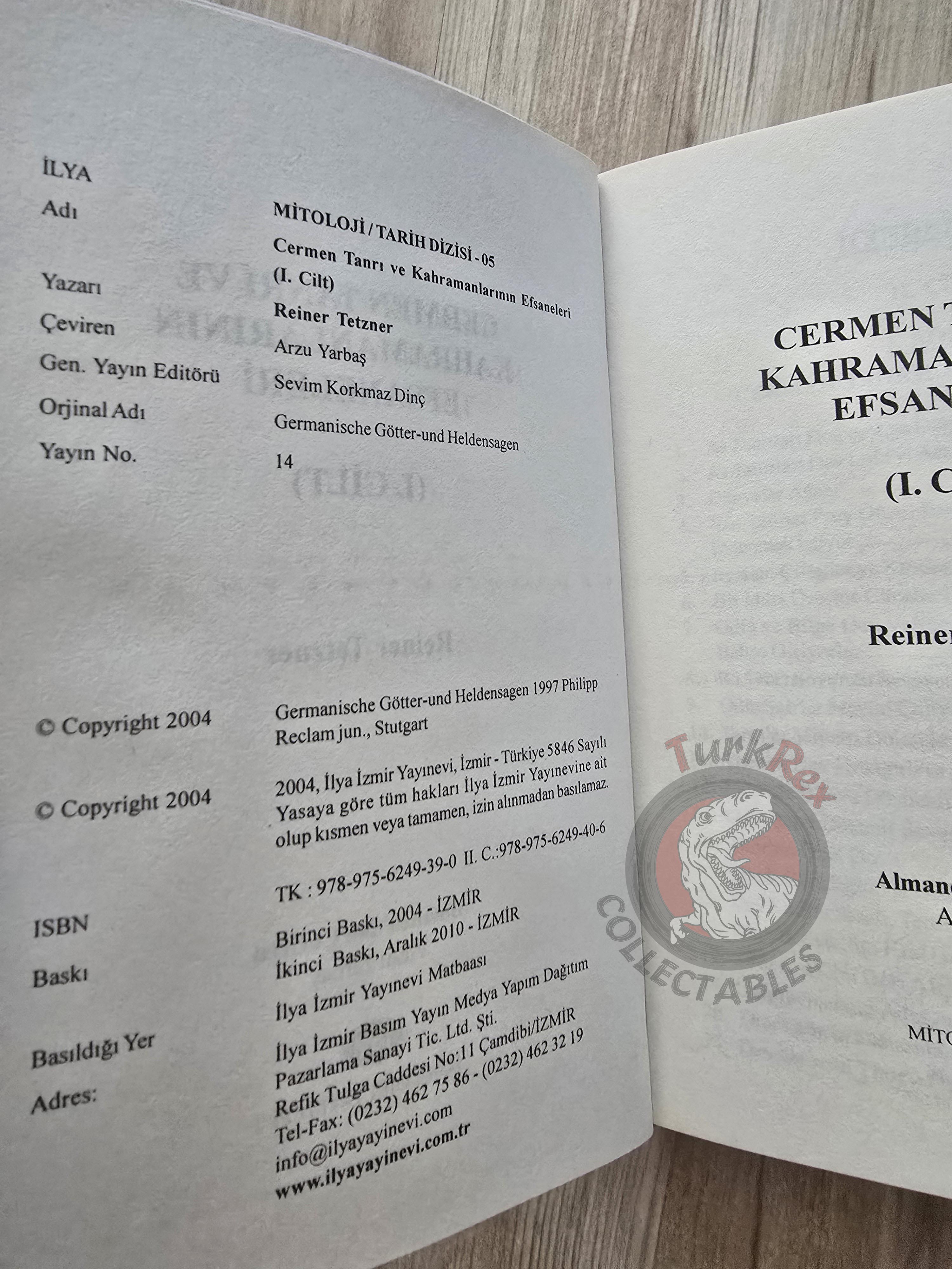 Riner Tetzner – Germanic Myths and Legends 2010 Turkish Book Turkey