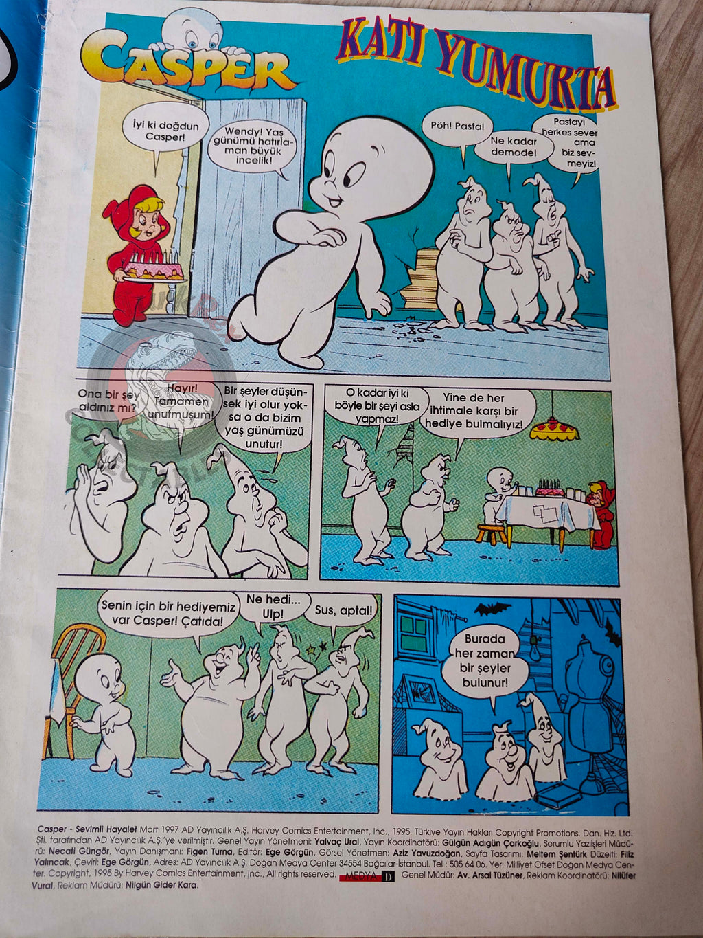 Casper the Friendly Ghost Magazine – Issue #19 1997 Turkish Comic Turkey