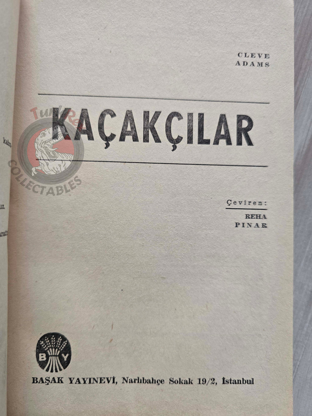 Cleve Adams – The Crooking Finger 1968 1st Turkish Book Turkey Reed Smith