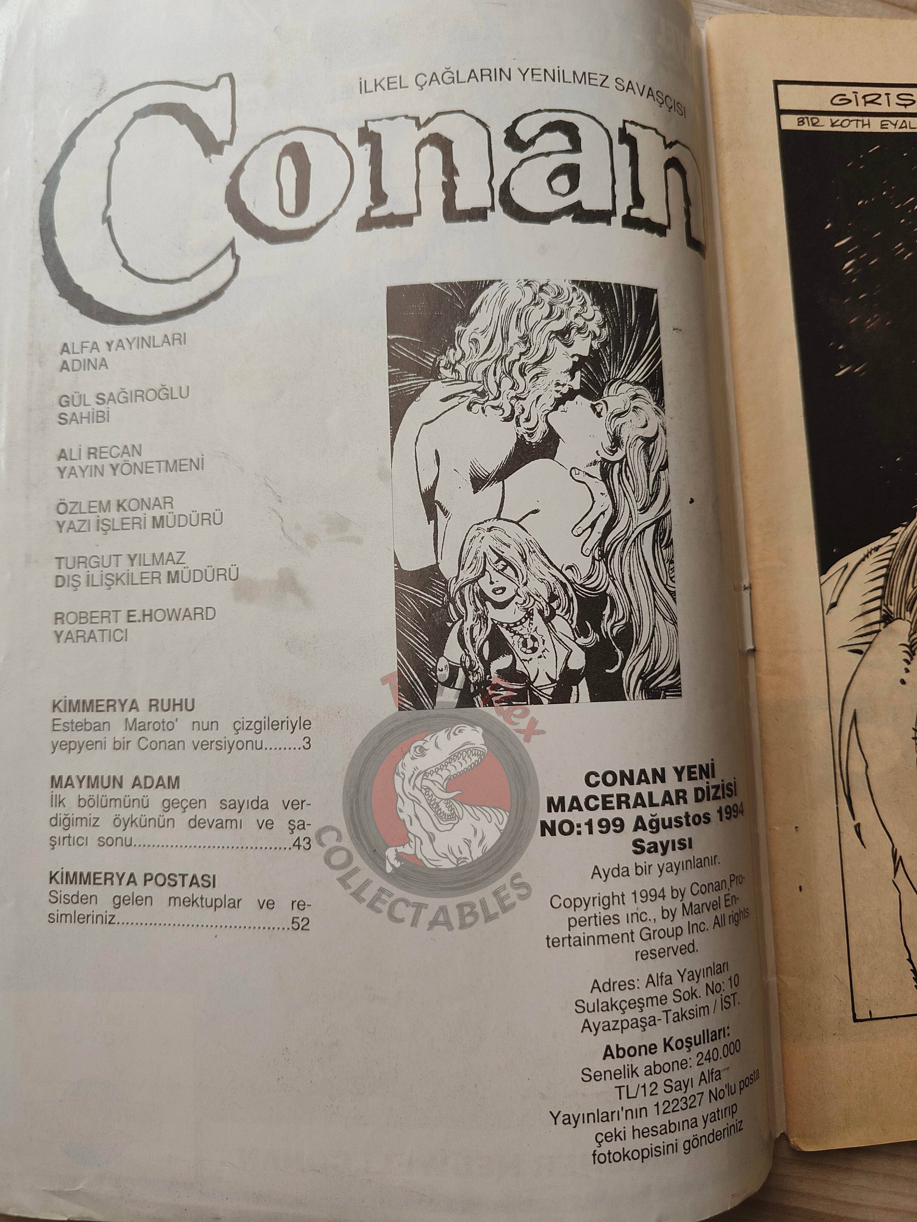 Conan & Tarzan #199 1994 Turkish Comic Turkey
