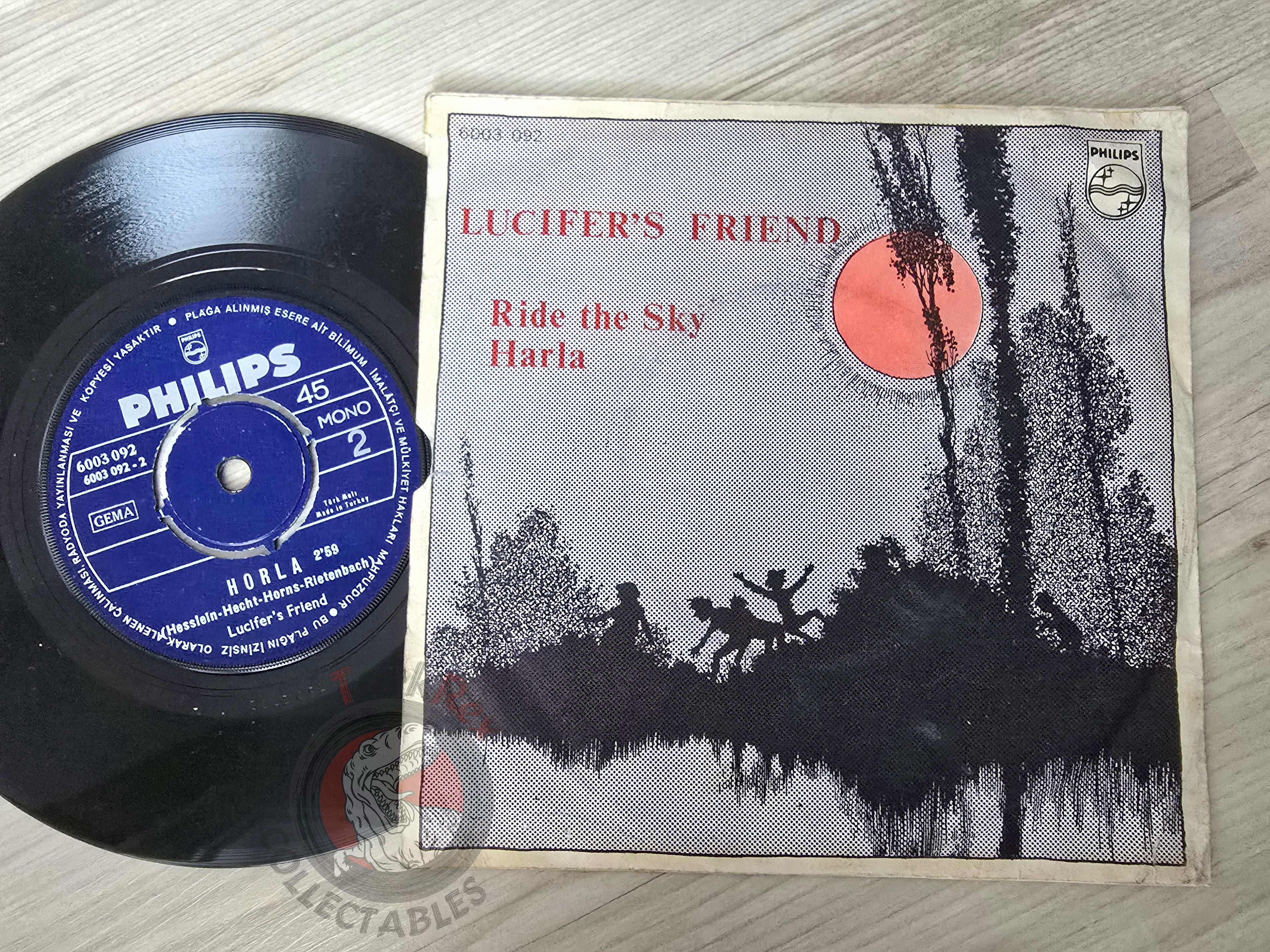 Lucifer's Friend – Ride The Sky / Horla 7" Turkish Pressing Vinyl Turkey Edition Promo