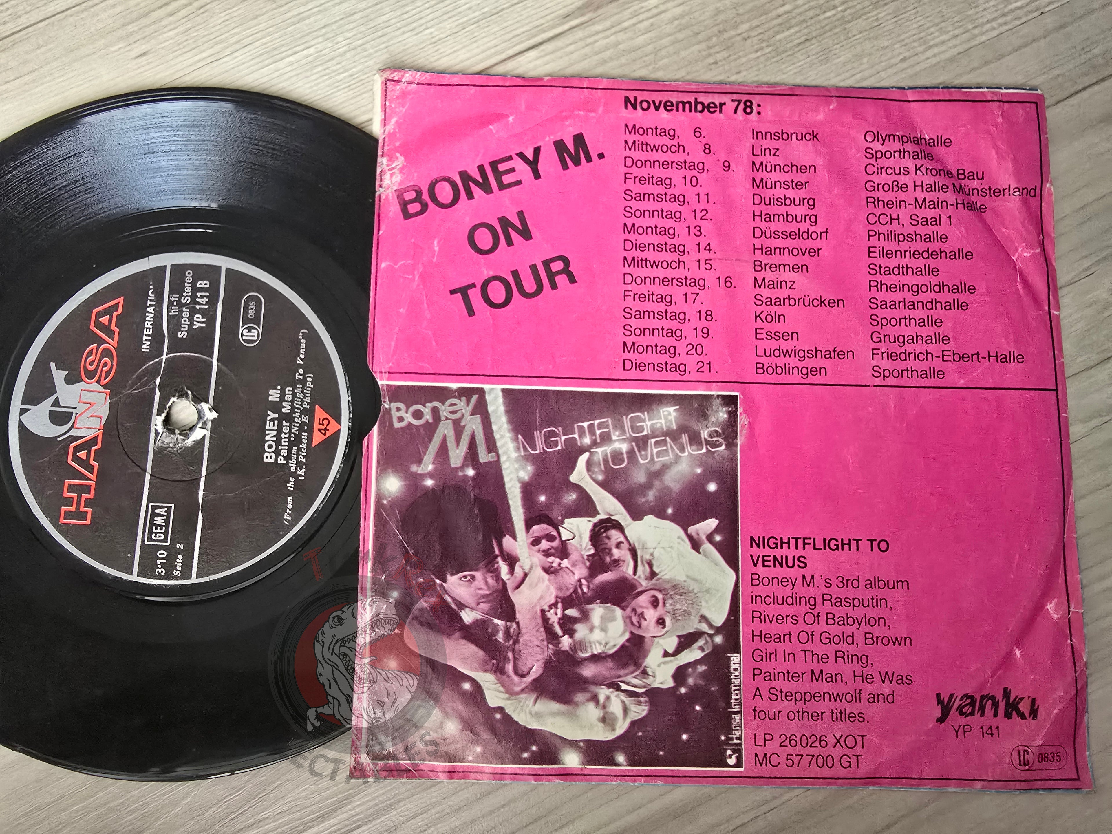 Boney M - Rasputin / Painter Man 7" Turkish Pressing Vinyl Turkey Edition