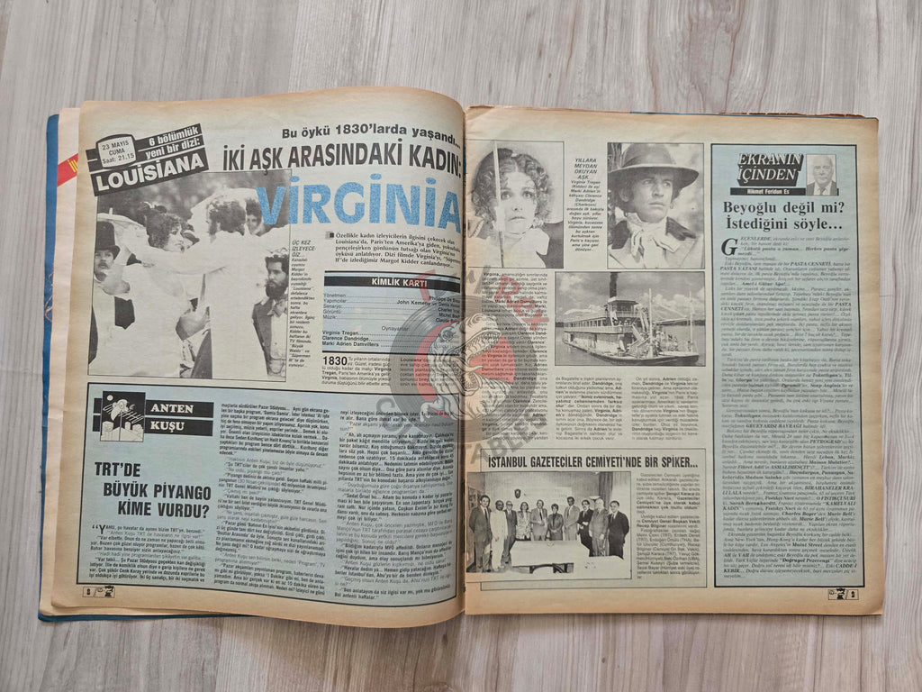 TV'de 7 Gong 1986 Superman Turkish Magazine Turkey Christopher Reeve Madonna