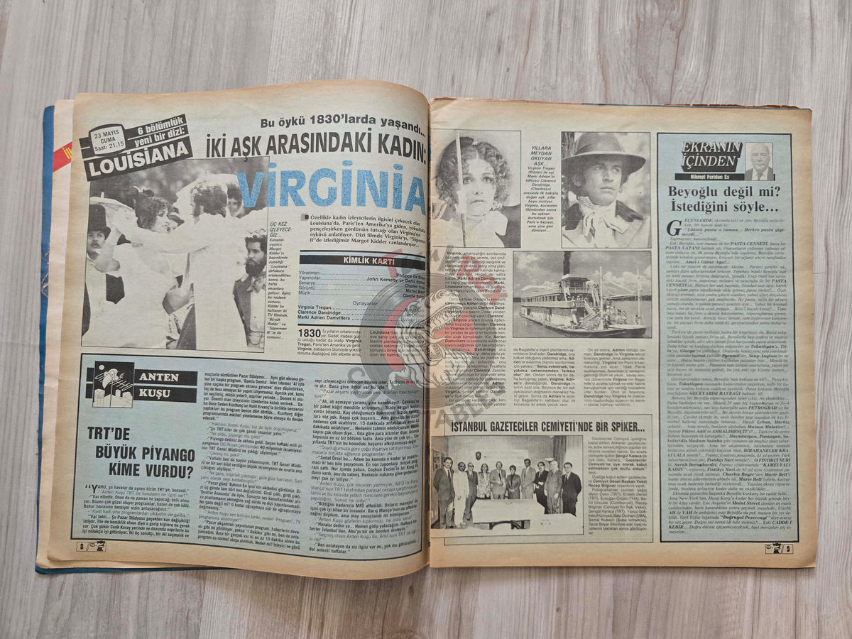 TV'de 7 Gong 1986 Superman Turkish Magazine Turkey Christopher Reeve Madonna