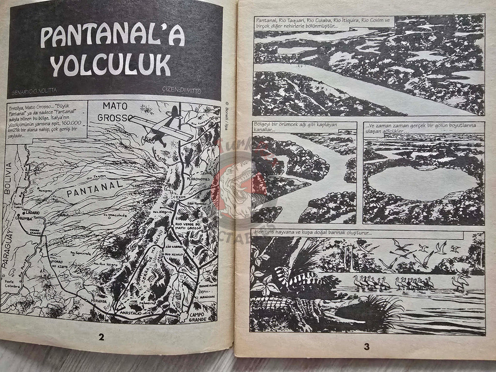 Mister No #1 1990s Sfida al Pantanal #155 Turkish Comic Turkey Bonelli