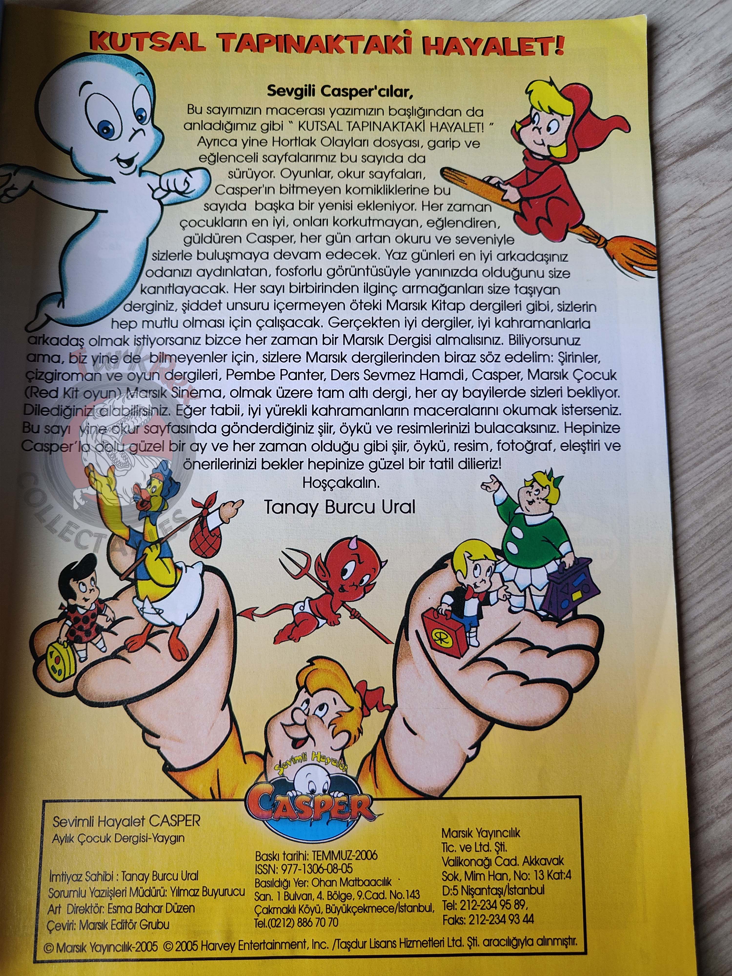 Casper the Friendly Ghost Magazine – Issue #10 2006 Turkish Comic Turkey