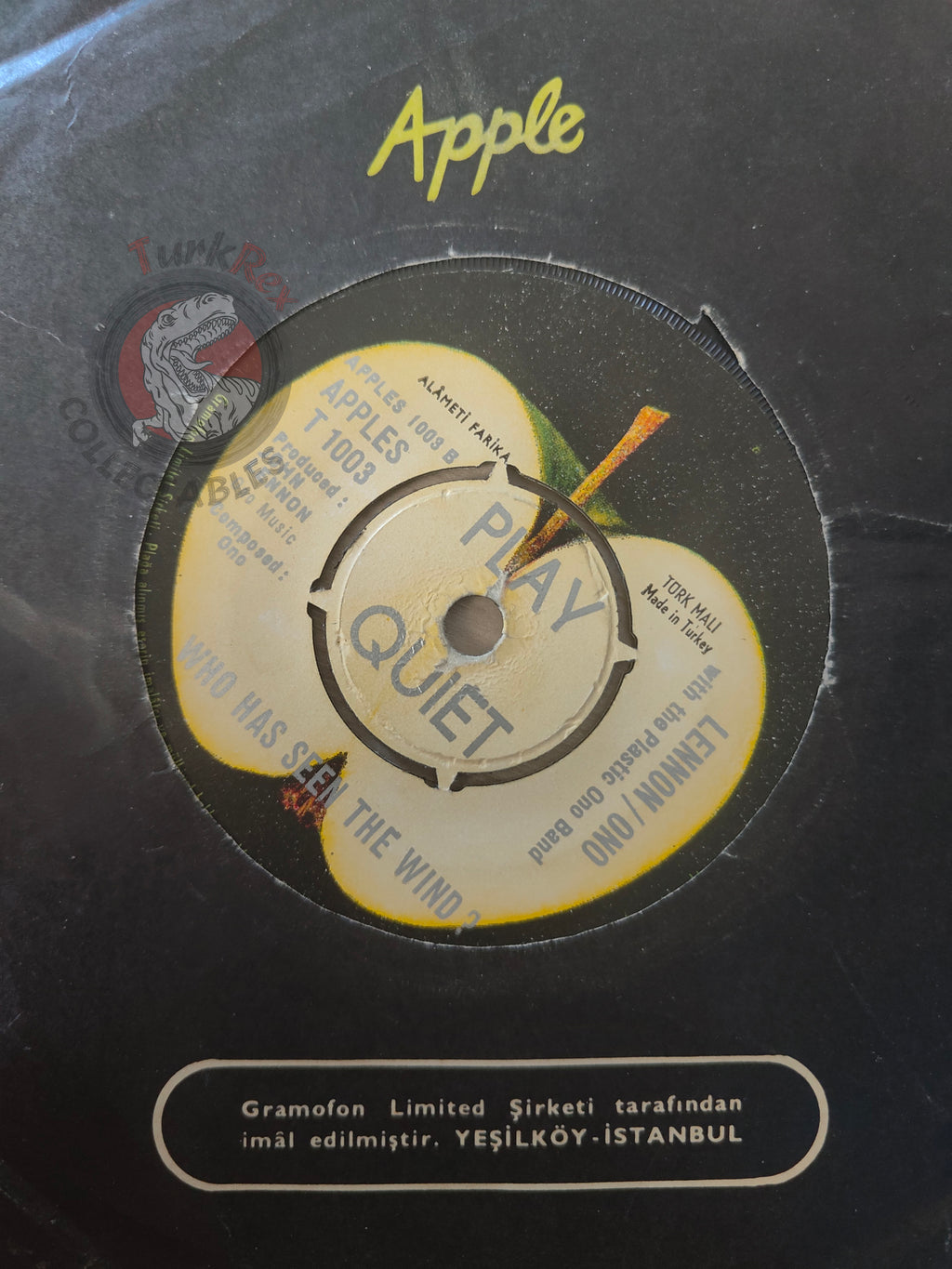 Lennon / Ono with The Plastic Ono Band – Instant Karma 7" Turkish Pressing Vinyl Turkey Edition