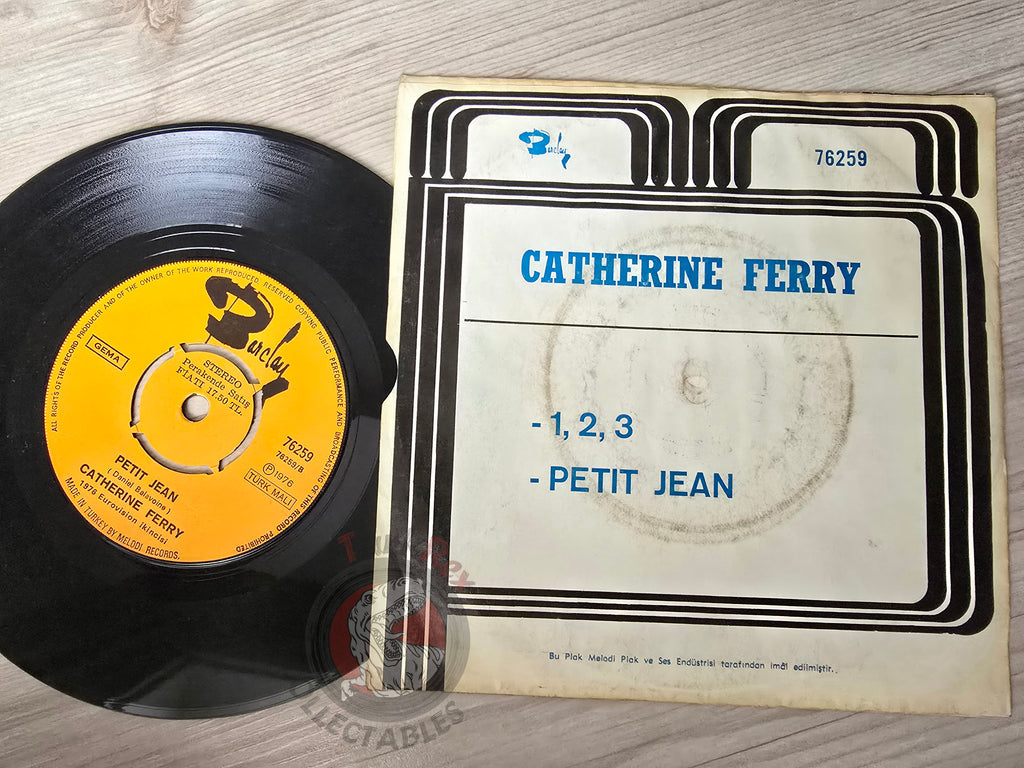 Catherine Ferry – 1, 2, 3 7" Turkish Pressing Vinyl Turkey Edition Eurovision