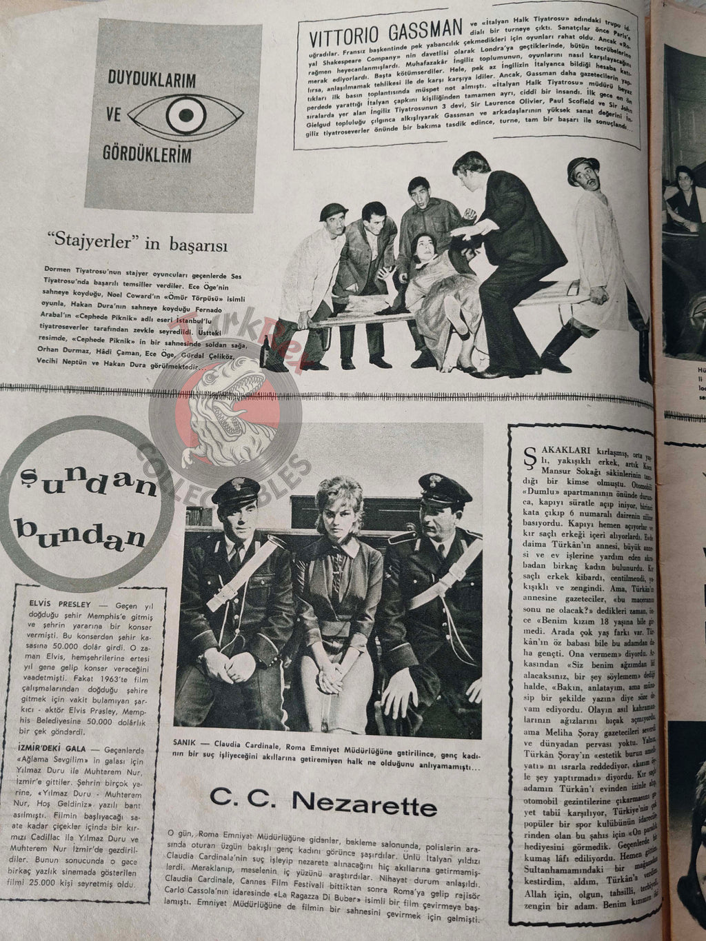Ses 1963 Brigitte Bardot Turkish Mag Turkey Robert Mitchum Claudia Cardinale Joan Collins