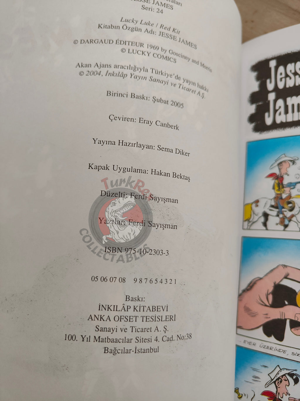 Lucky Luke #24 Jesse James 2005 Turkish Comic Turkey