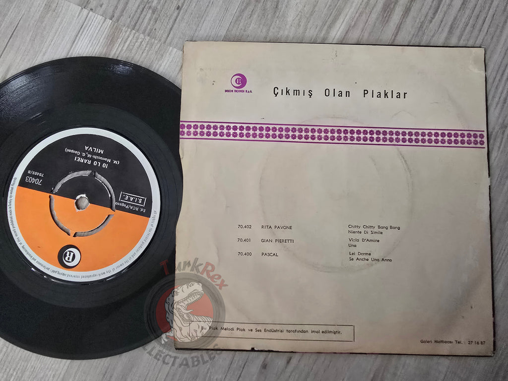 Milva – Iptissam 7" Turkish Pressing Vinyl Turkey Edition purple back