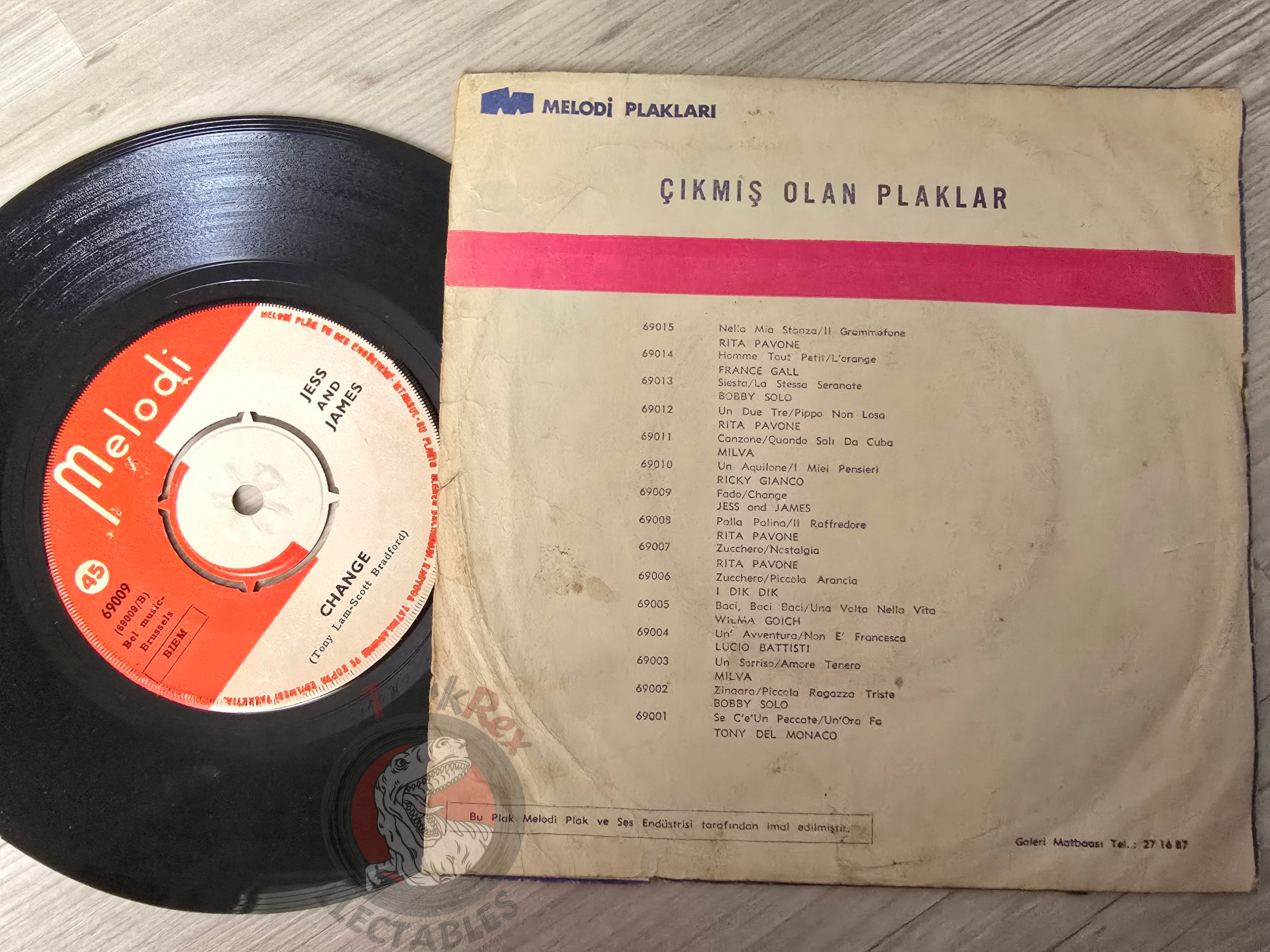 Jess & James – Fado / Change 7" Turkish Pressing Vinyl Turkey Edition