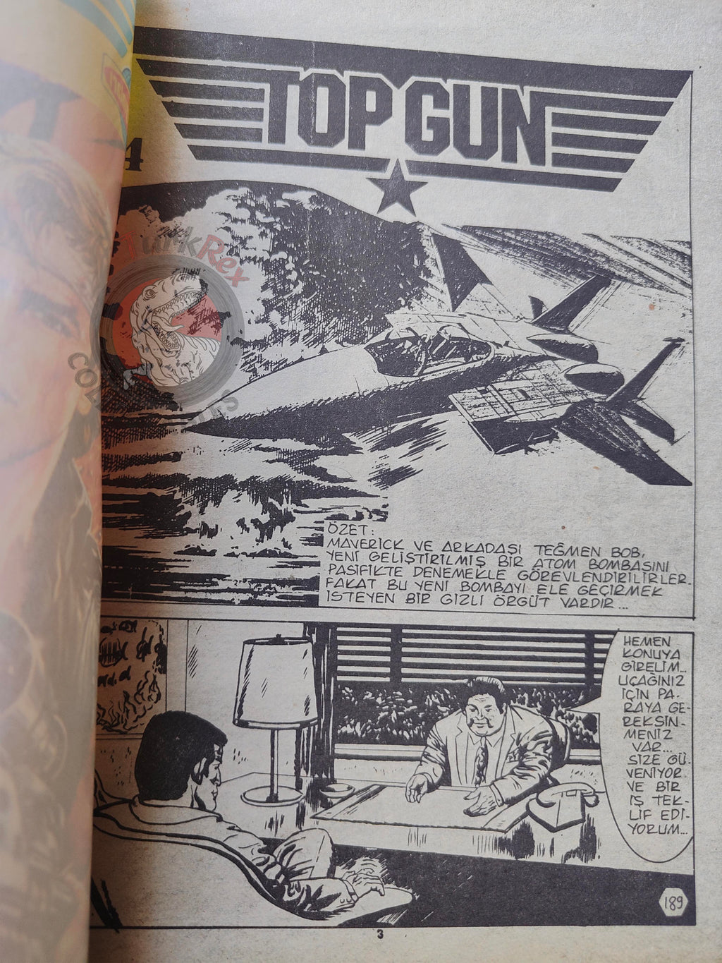 Top Gun #4 1987 Tom Cruise Turkish Comic Turkey Strike Commando