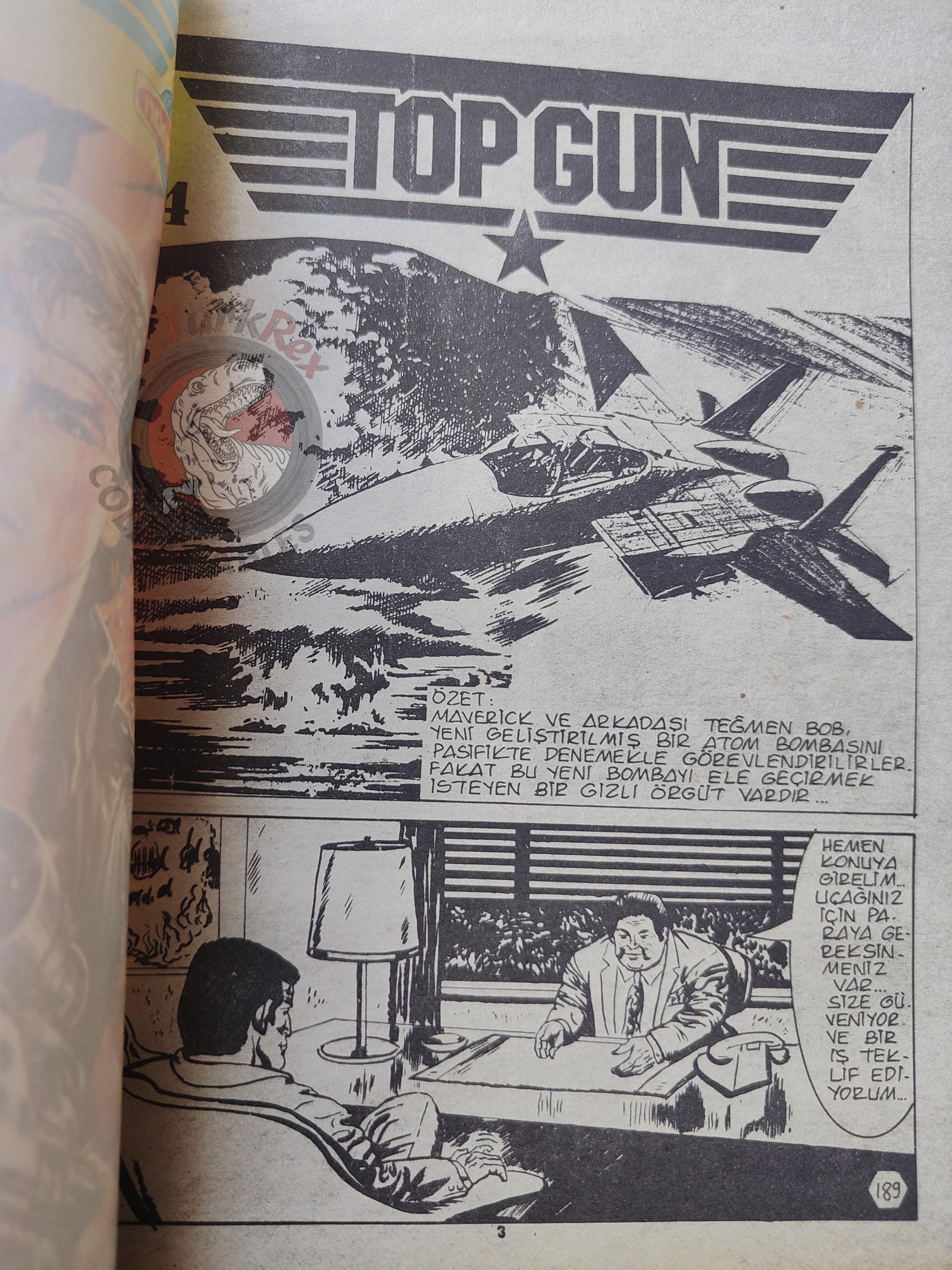 Top Gun #4 1987 Tom Cruise Turkish Comic Turkey Strike Commando