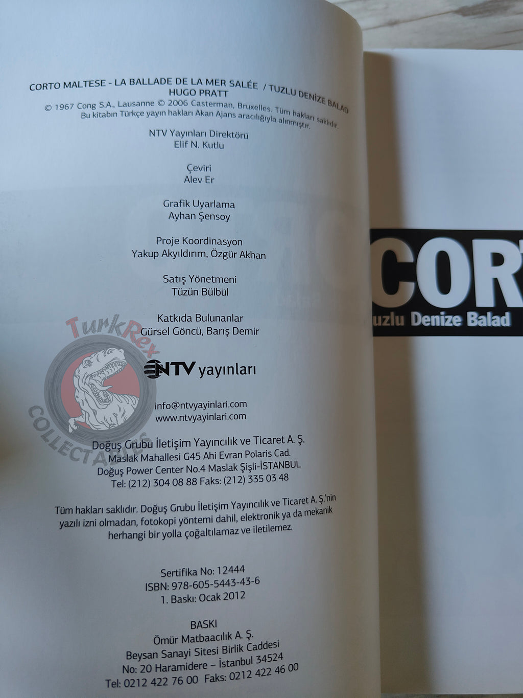 Corto Maltese –  La Ballade de la Mer Salée Turkish Comic Turkey