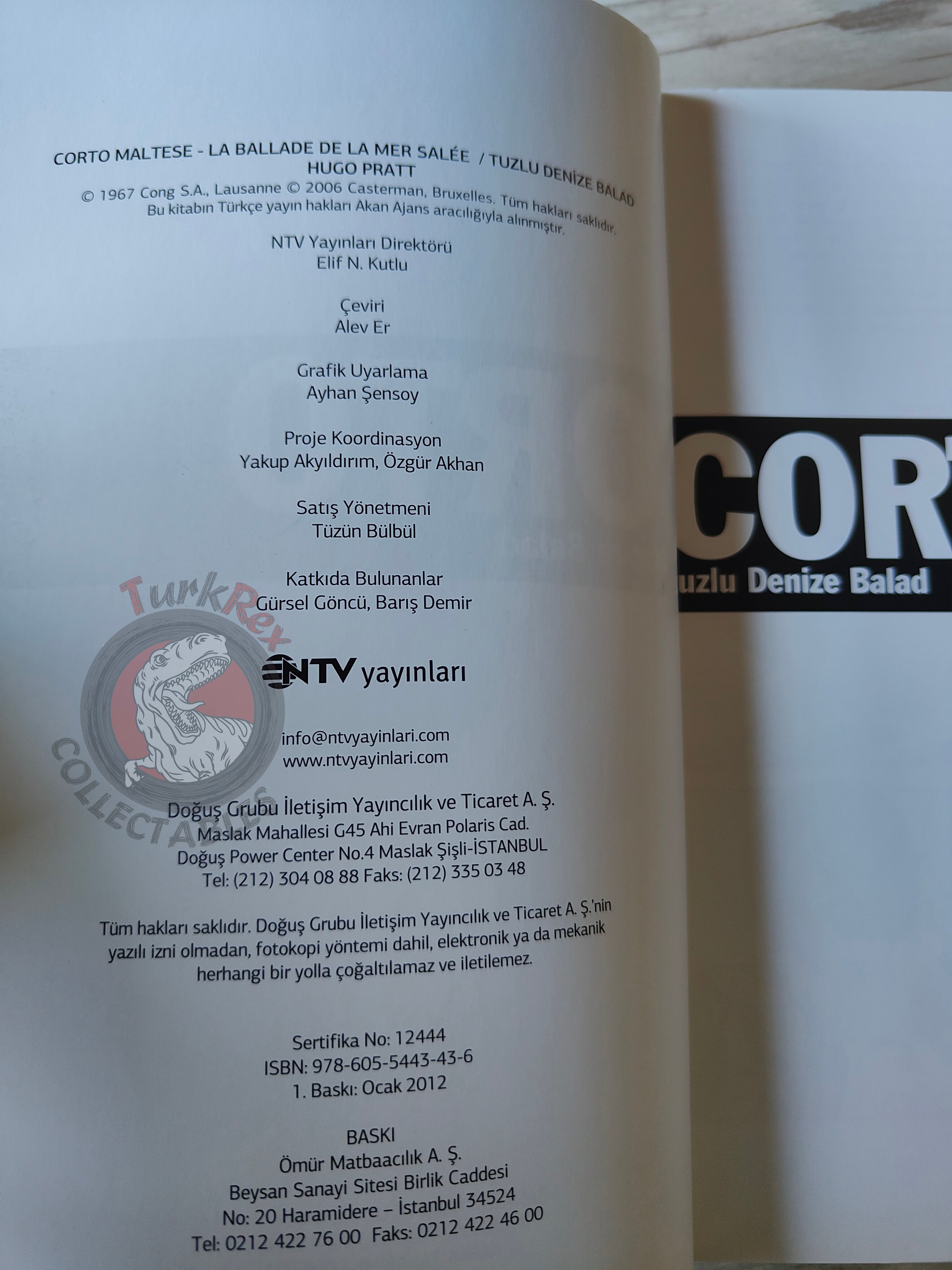 Corto Maltese –  La Ballade de la Mer Salée Turkish Comic Turkey