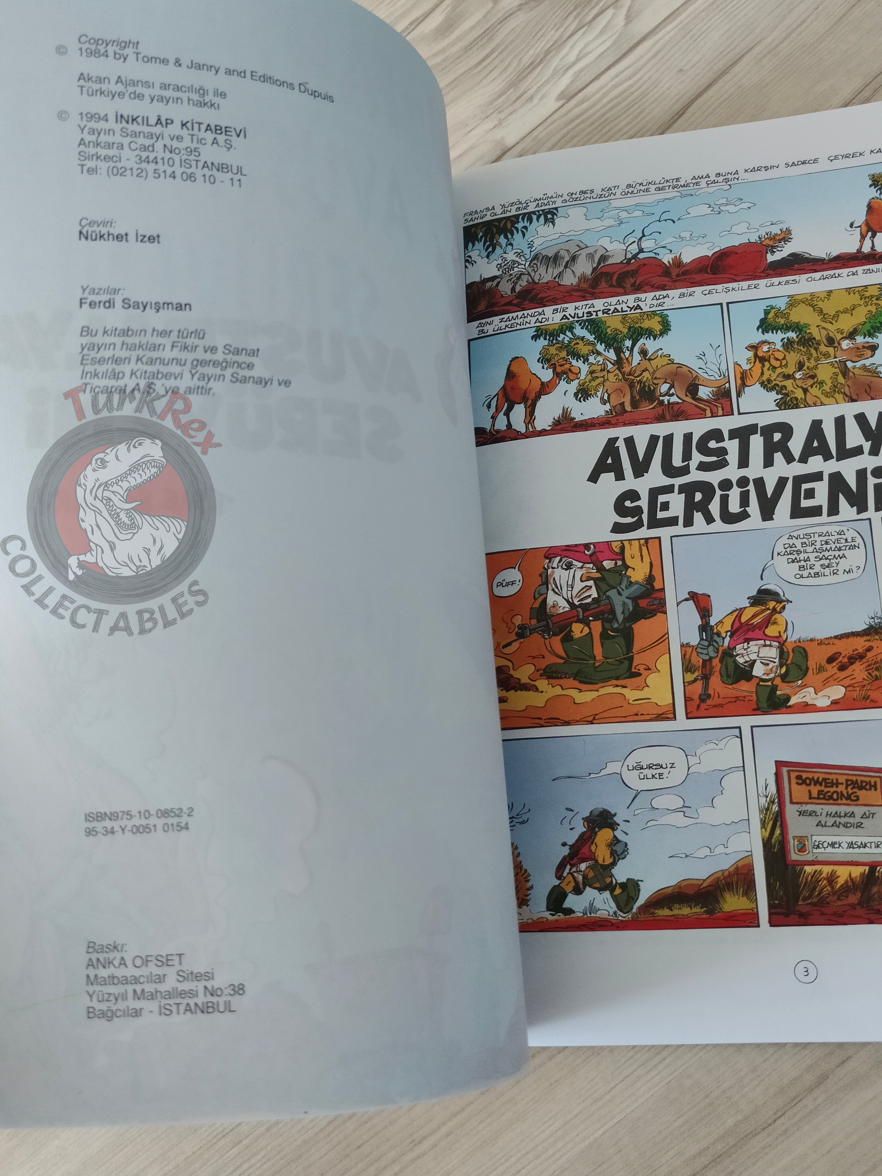 Spirou & Fantasio #1 Aventure en Australie 1994 Turkish Comic Turkey