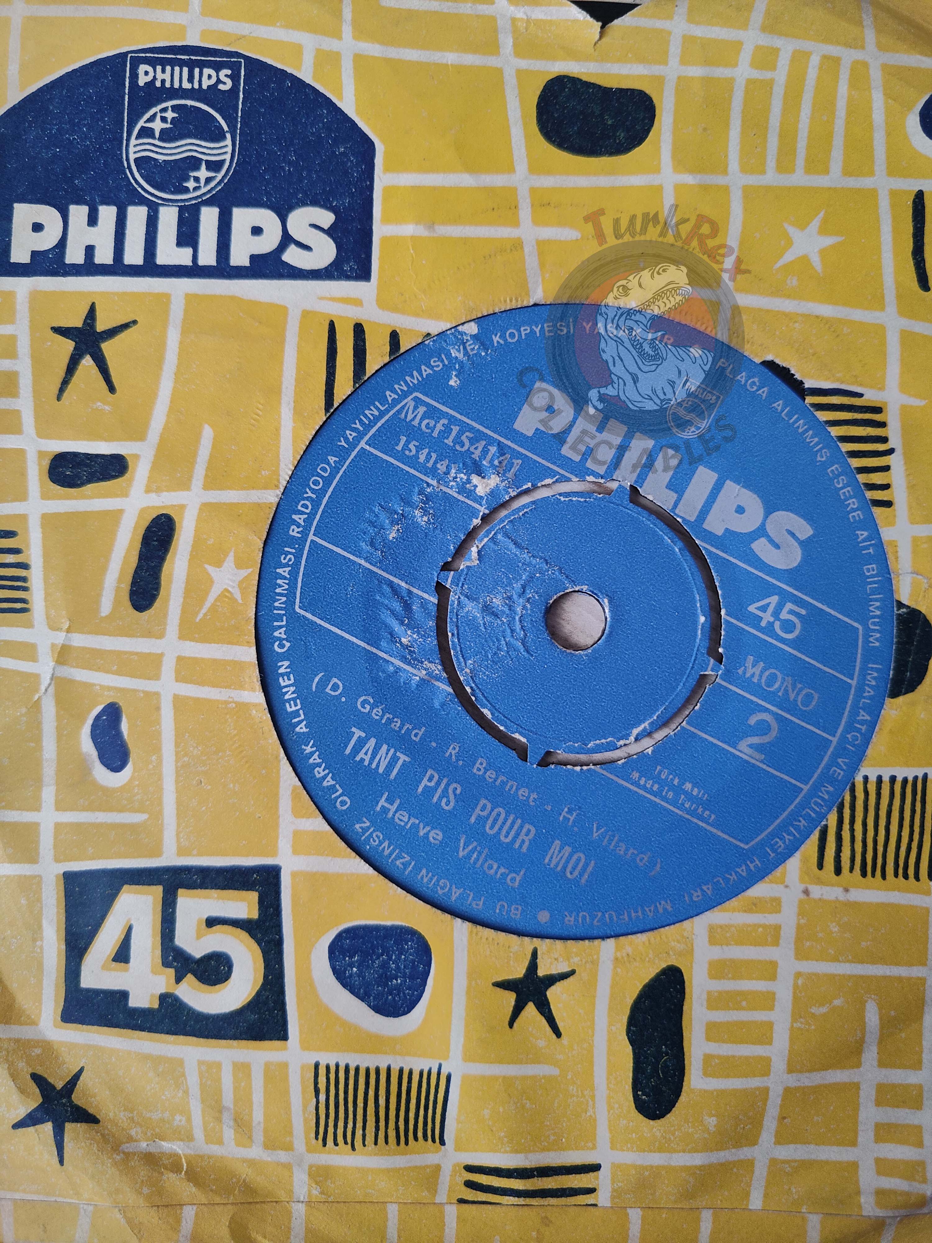 Hervé Vilard – Jolie Ou Pas Jolie 7" Turkish Pressing Vinyl Turkey Edition