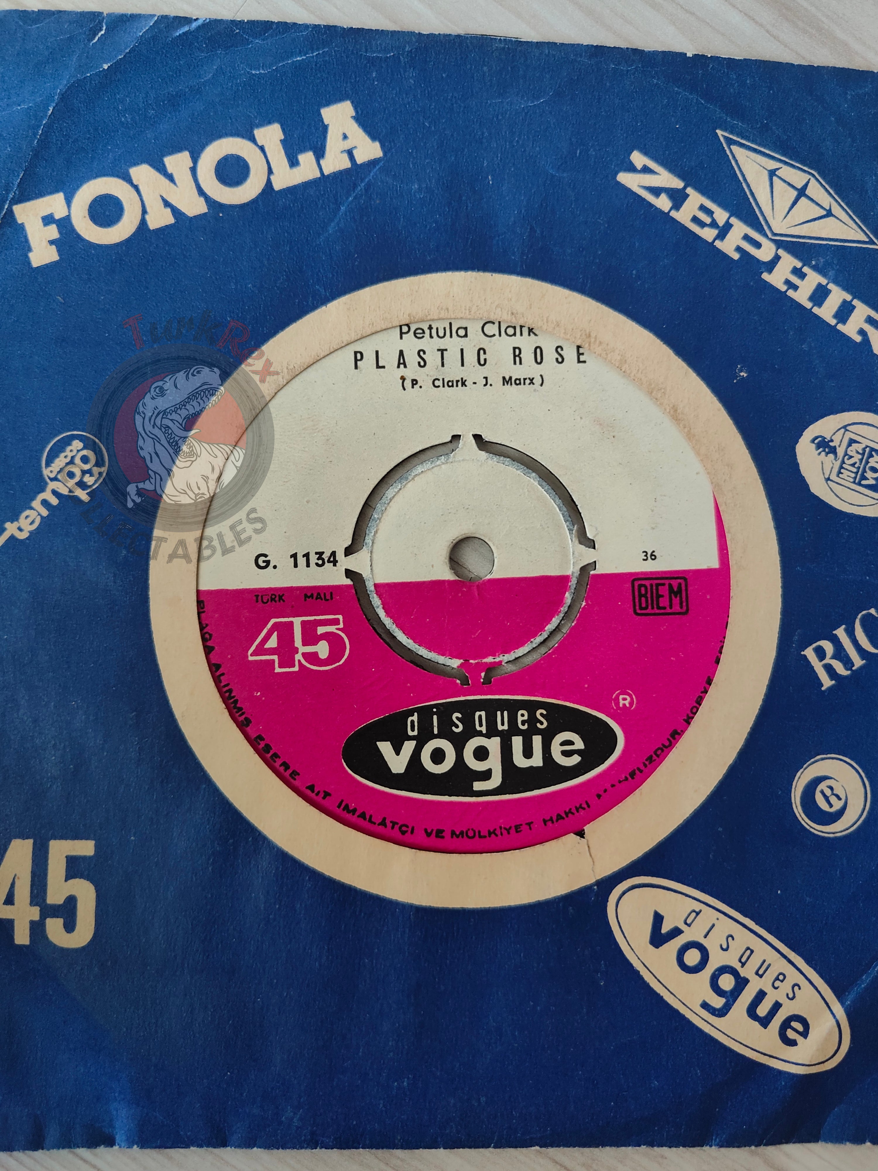 Petula Clark – Plastic Rose 7" Turkish Pressing Vinyl Turkey Edition