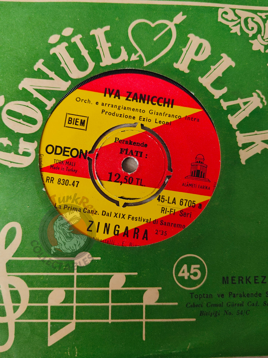 Iva Zanicchi – Zingara 7" Turkish Pressing Vinyl Turkey Edition Sanremo