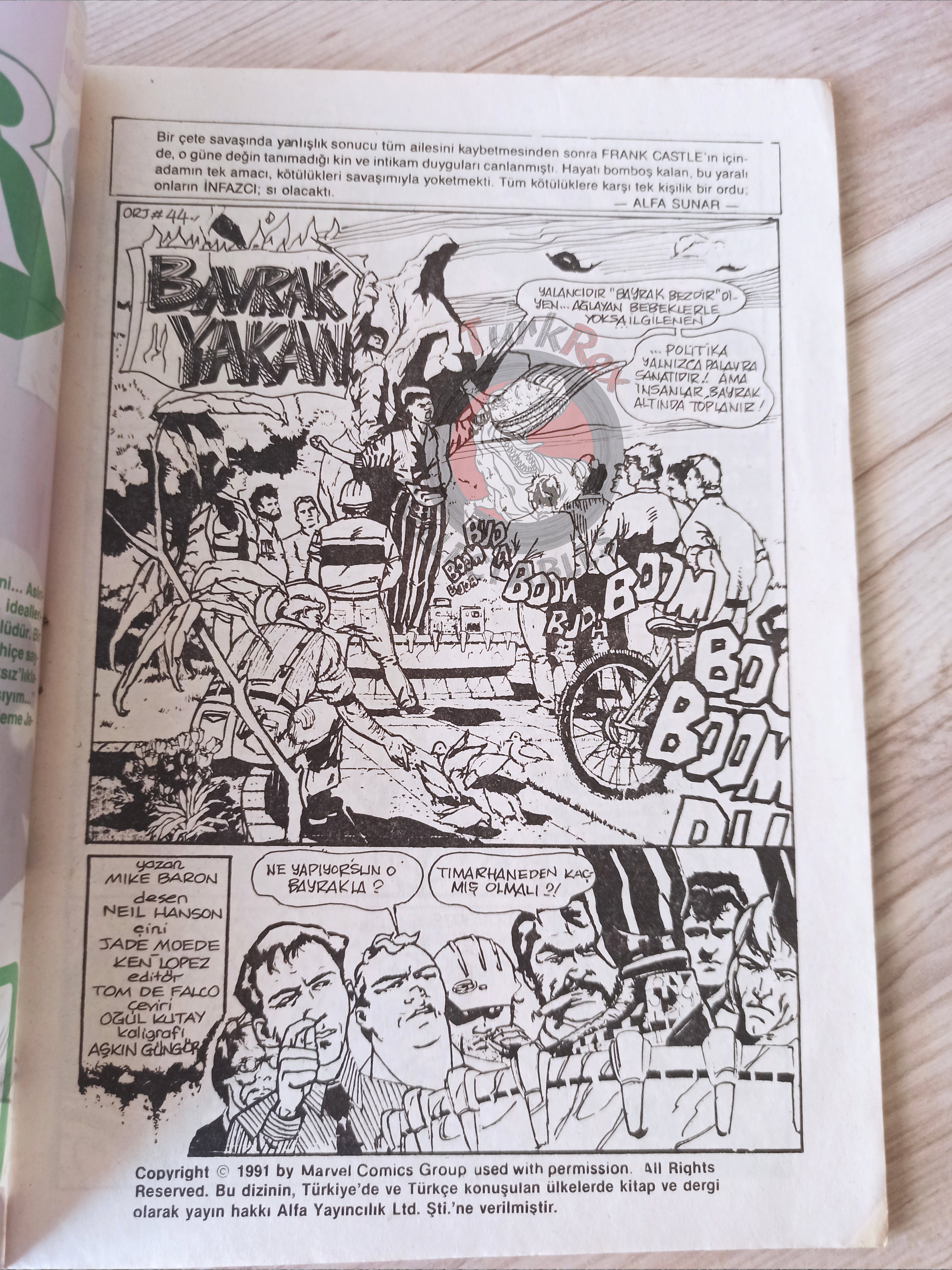 The Punisher #6 1991 Turkish Comic Turkey #44 Mike Zeck