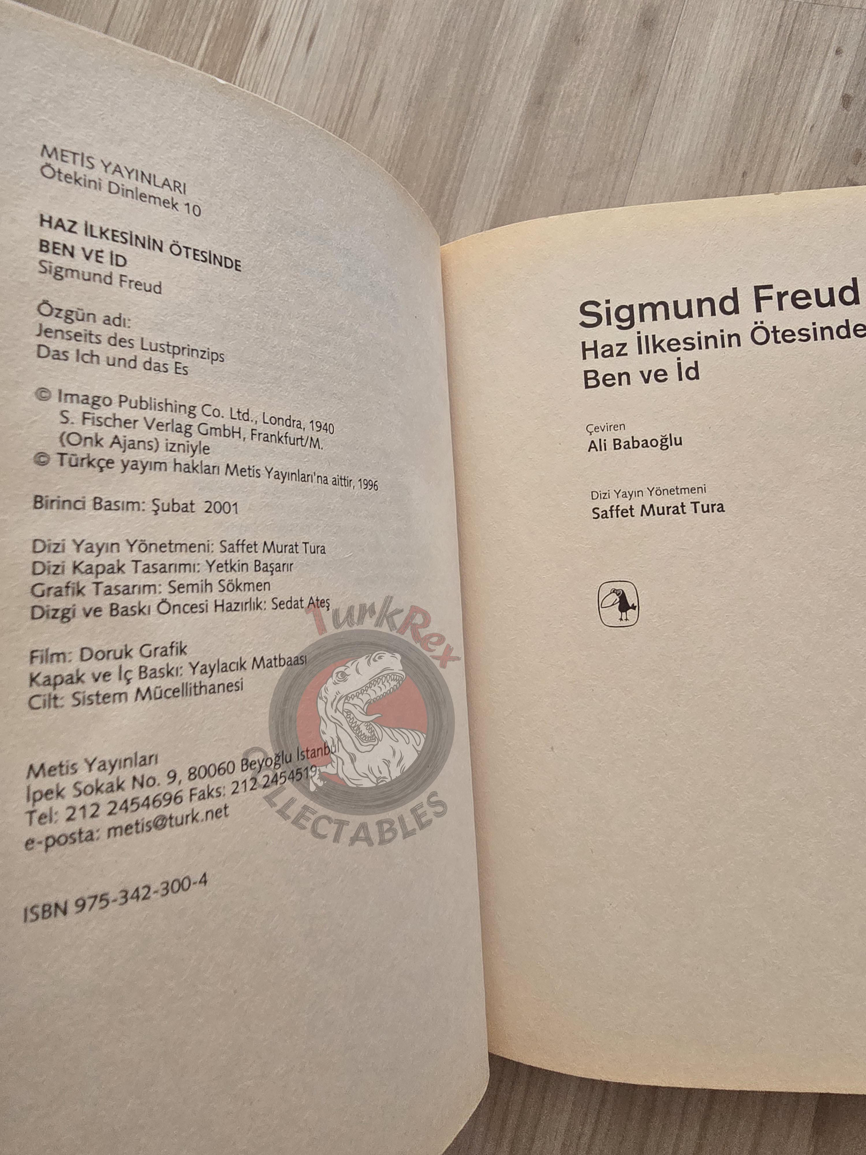 Sigmund Freud – Beyond the Pleasure Principle 2001 Turkish Book Turkey