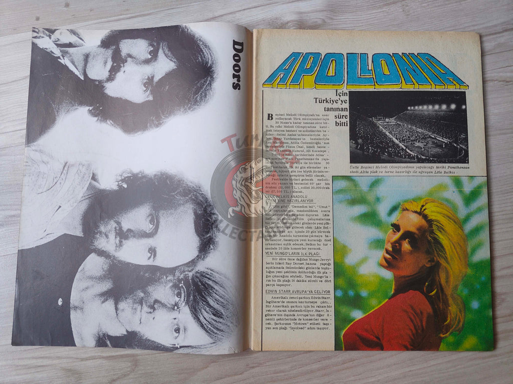 Hey 1972 Dalida Turkish Mag Turkey The Doors Led Zeppelin  Aphrodite’s Child T. Rex.