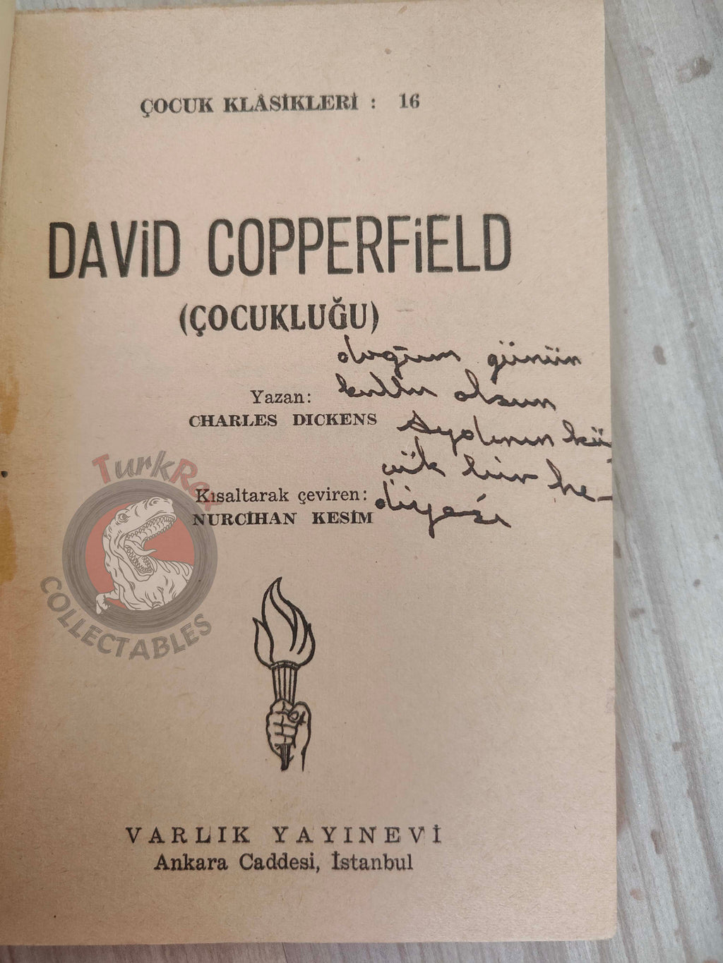 Charles Dickens –  David Copperfield 1958 Illustrated Turkish Book Turkey