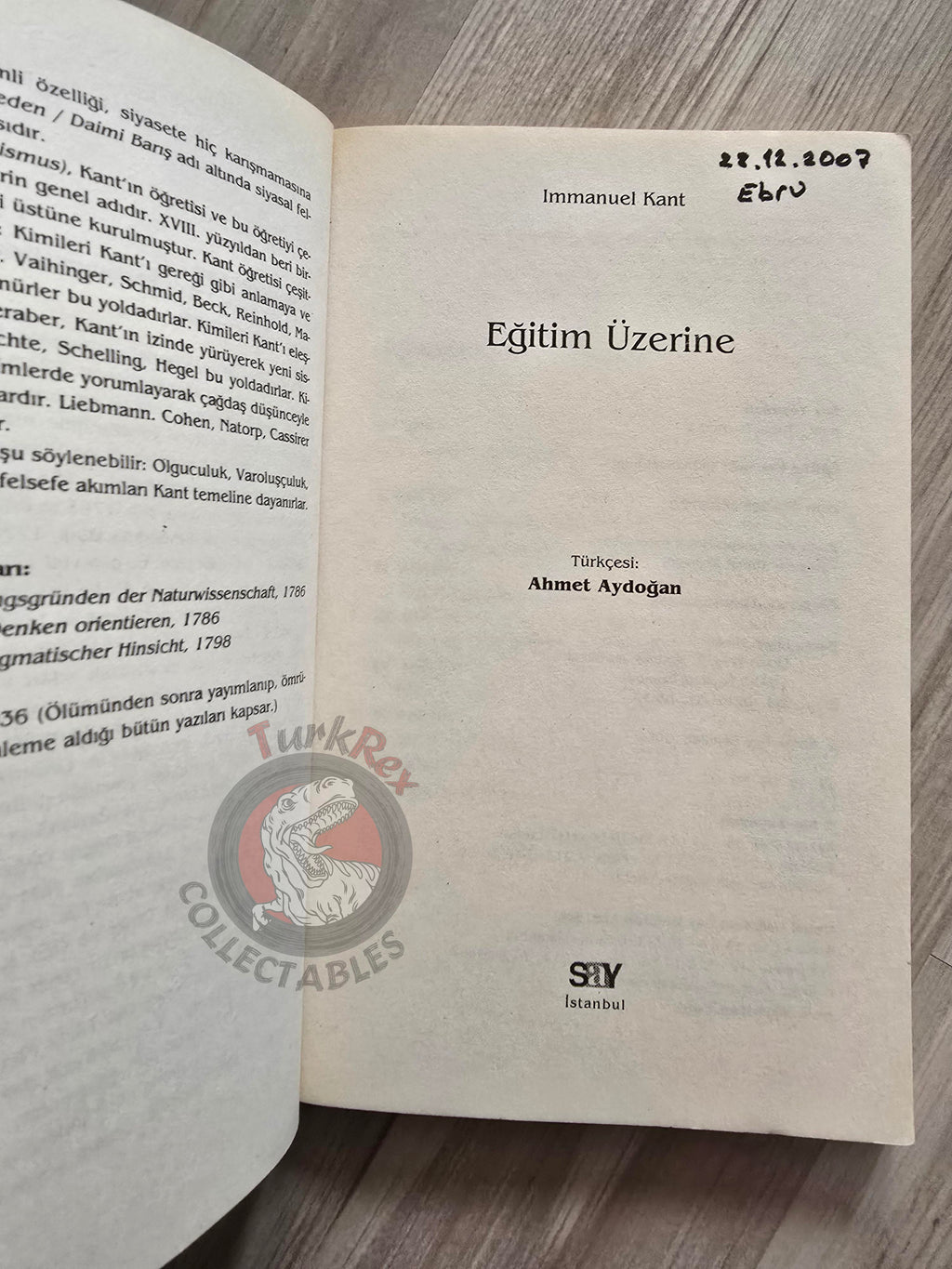 Immanuel Kant – On Education 2007 Turkish Book Turkey