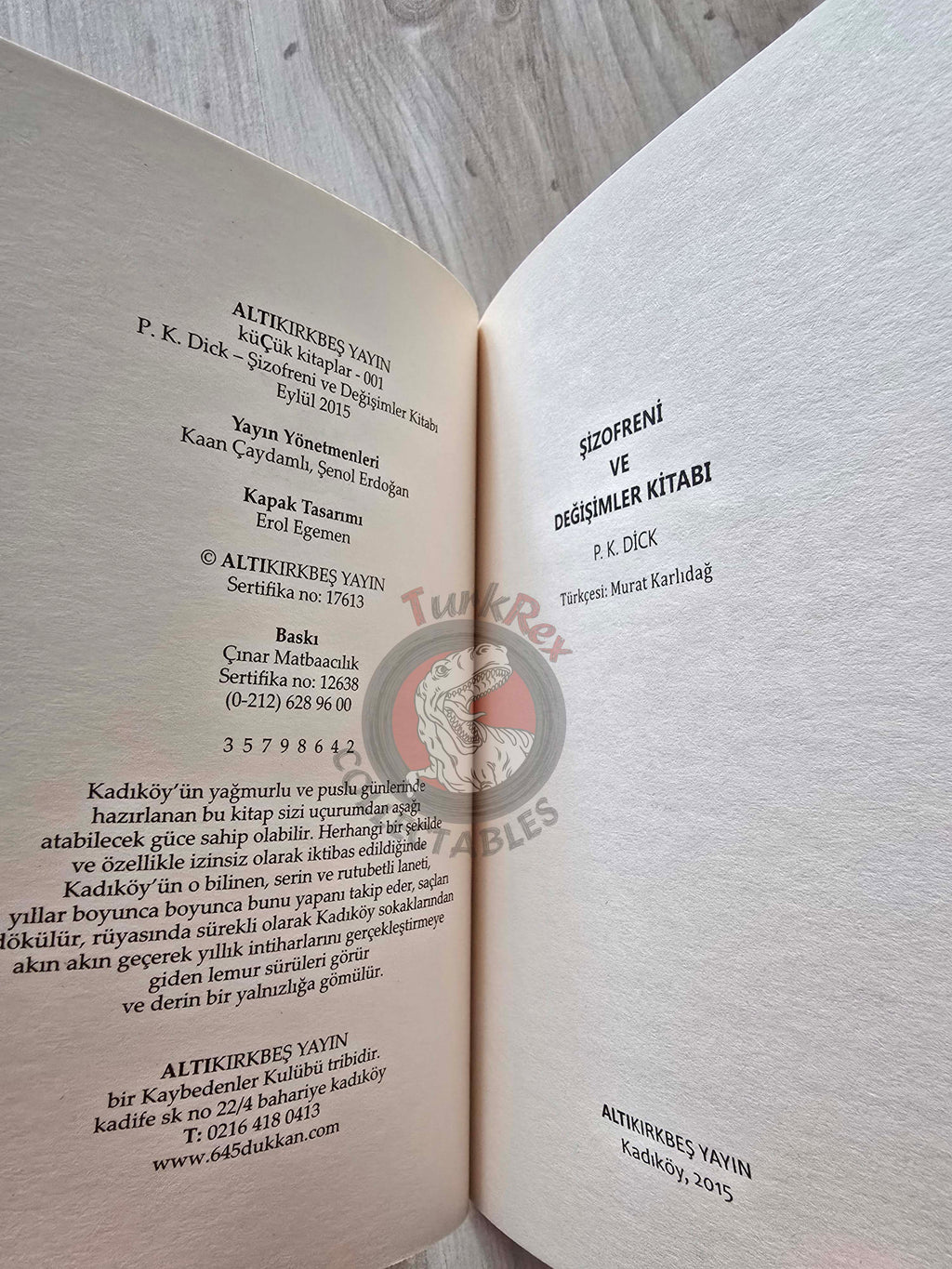 Philip K. Dick – Schizophrenia and Changes 2015 Turkish Book Turkey