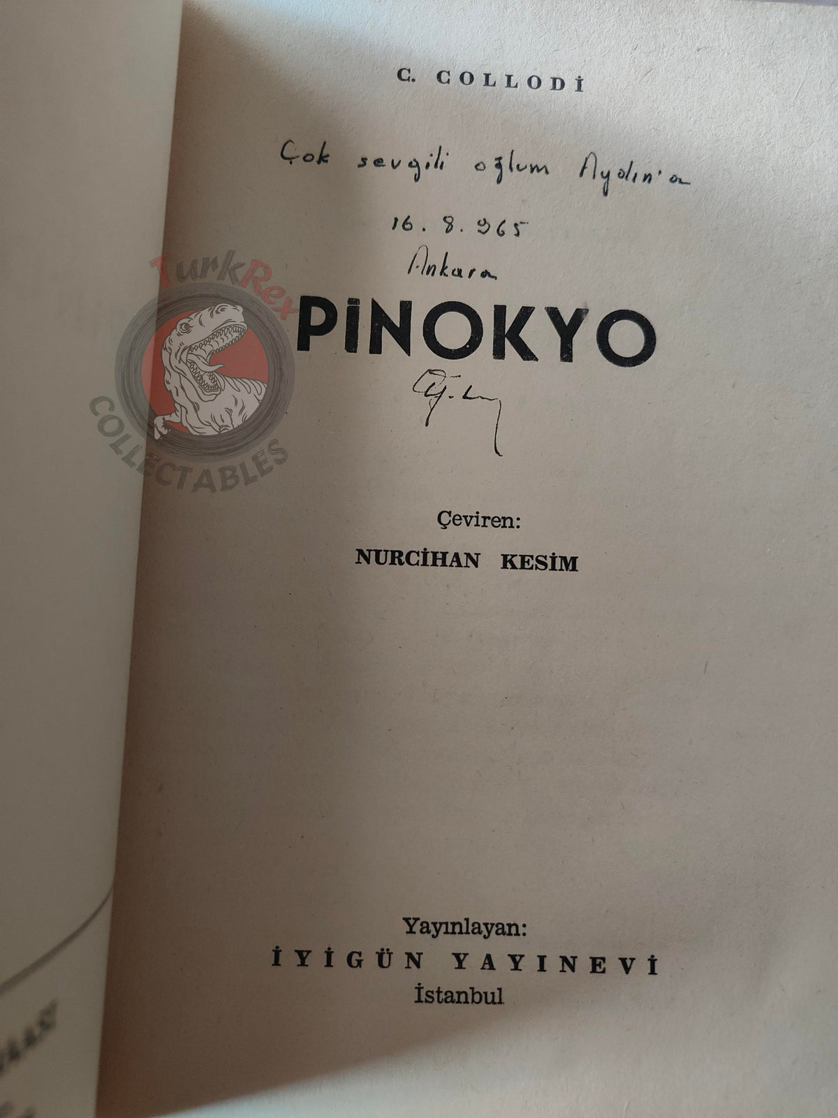 Carlo Collodi – Pinocchio 1965 Turkish Book Turkey Illustrated