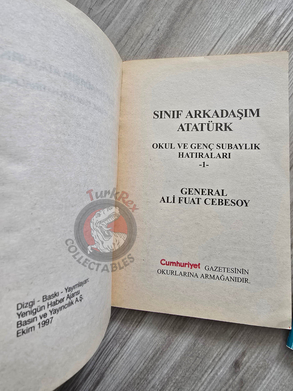 Ali Fuat Cebesoy – Atatürk, My Classmate 1997 Turkish Book Turkey