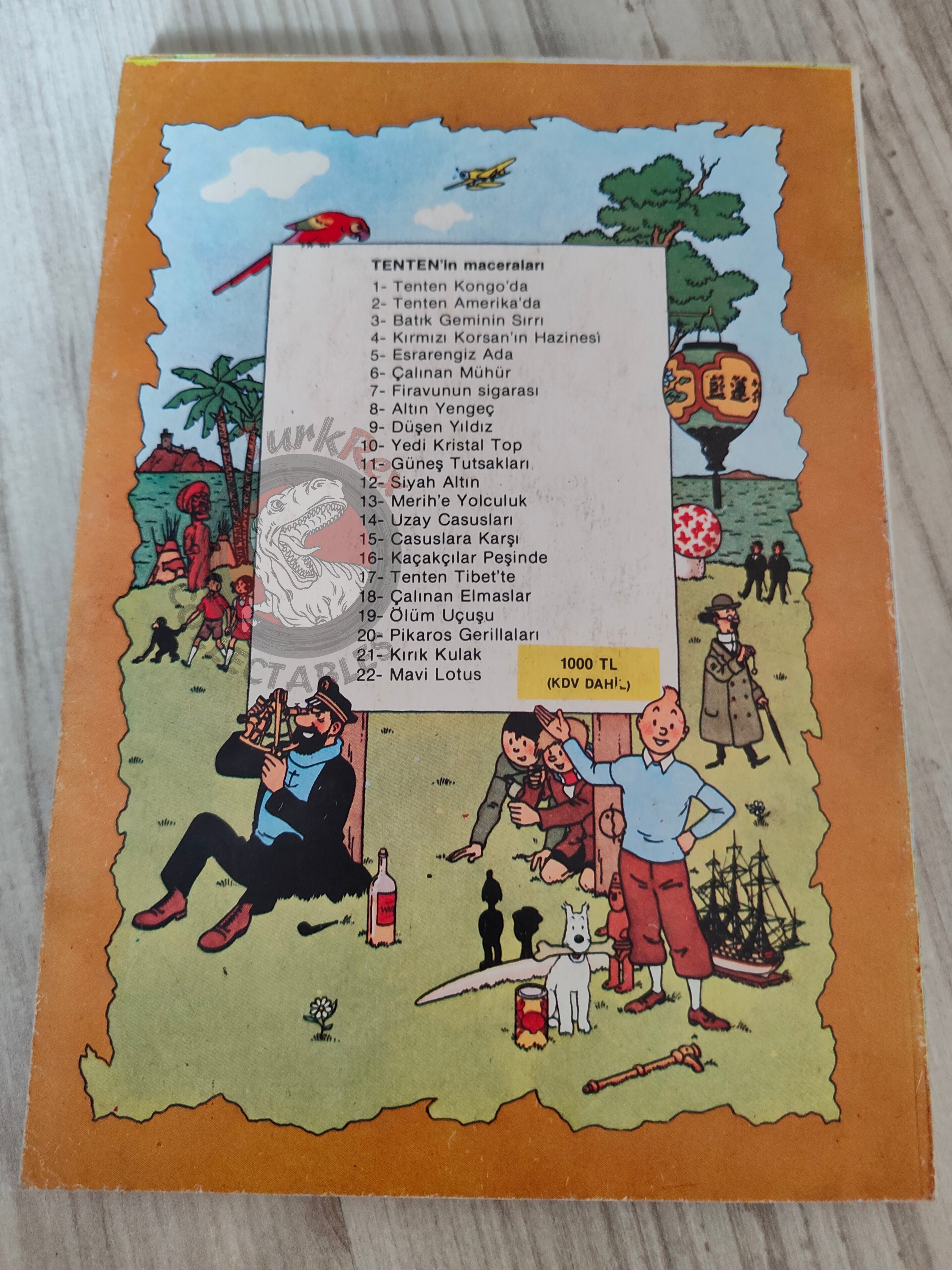 Tintin – The Blue Lotus mid 1980s Turkish Edition Comic Turkey 1