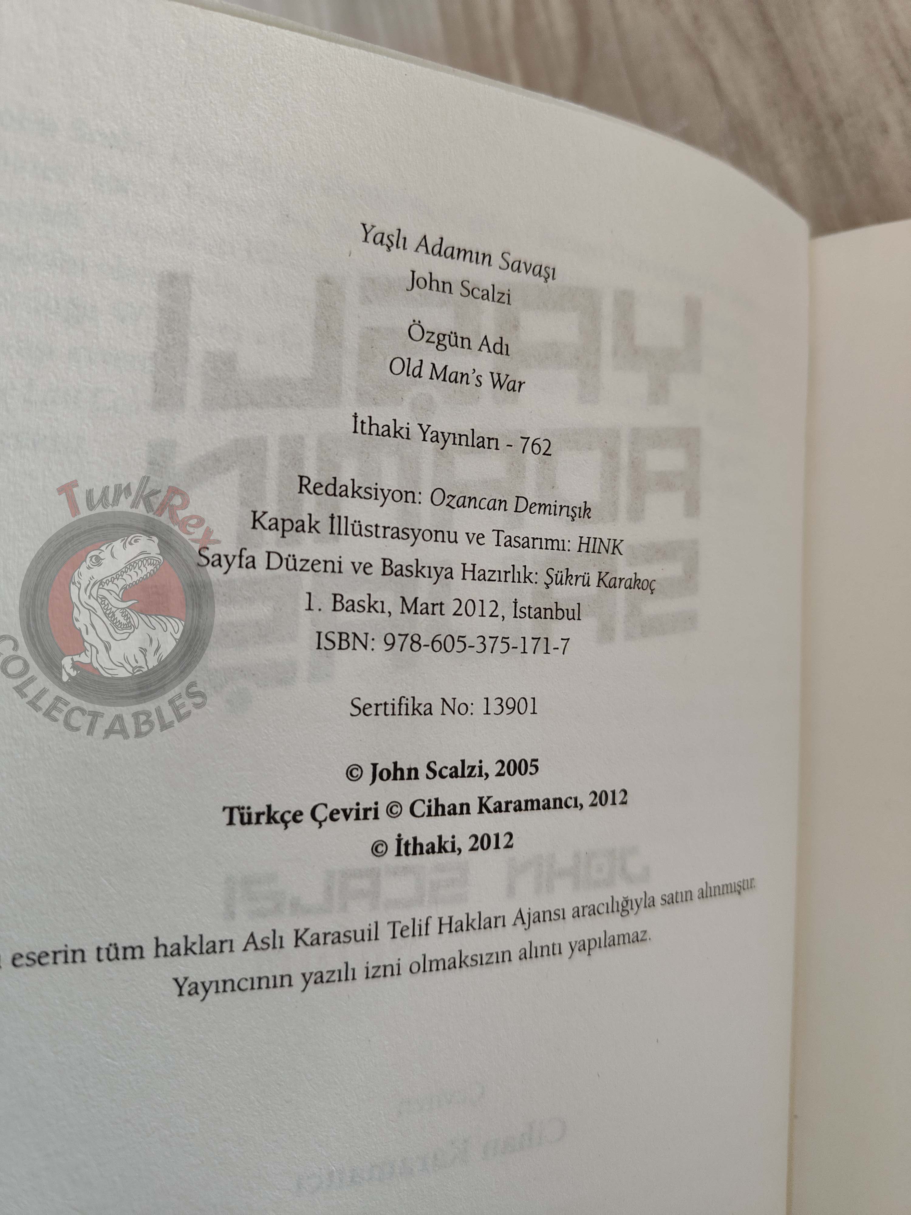 John Scalzi – Old Man’s War 1st Turkish Book Turkey Old Man’s War Series
