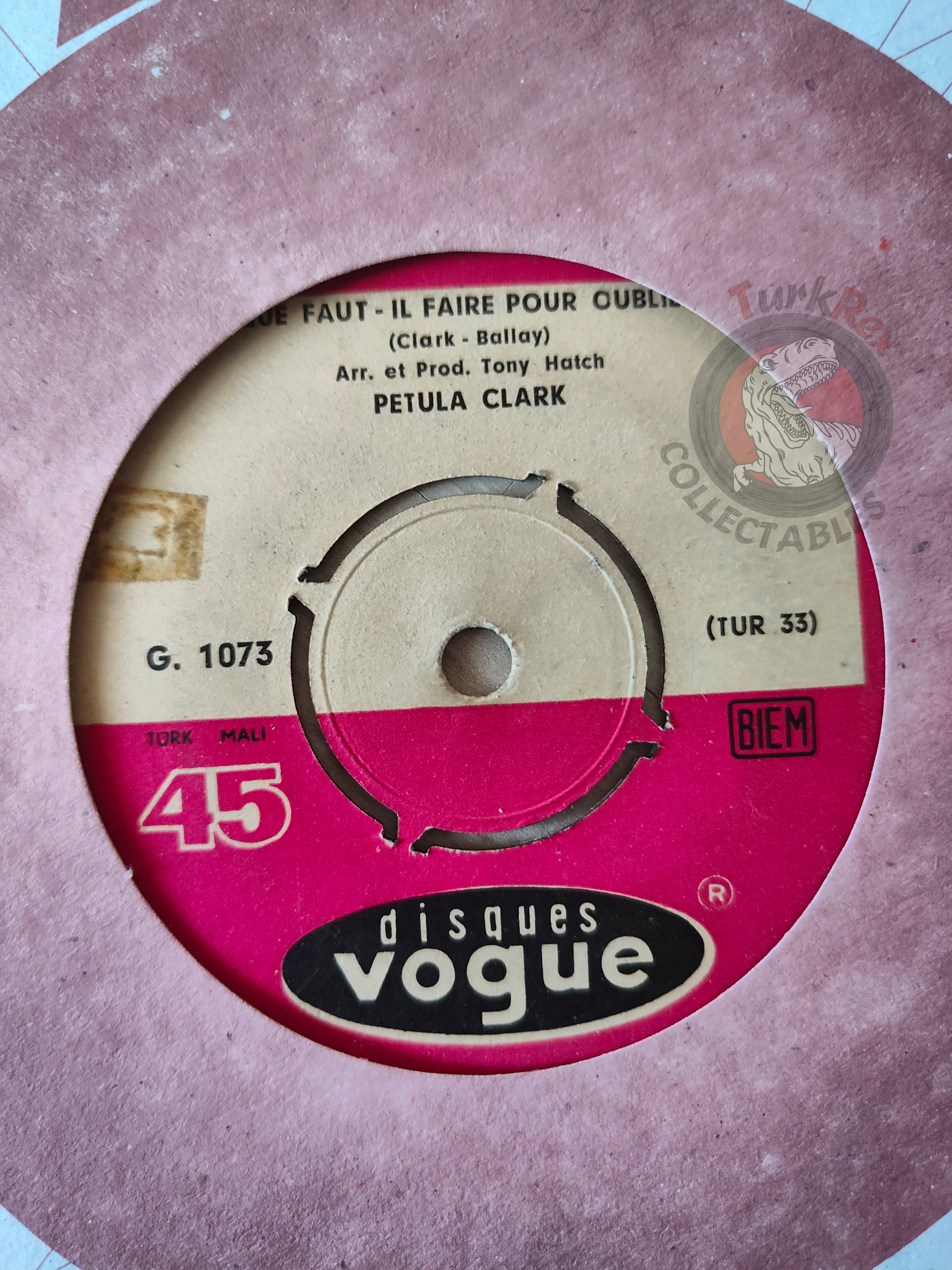 Petula Clark – Folle De Toi 7" Turkish Pressing Vinyl Turkey Edition