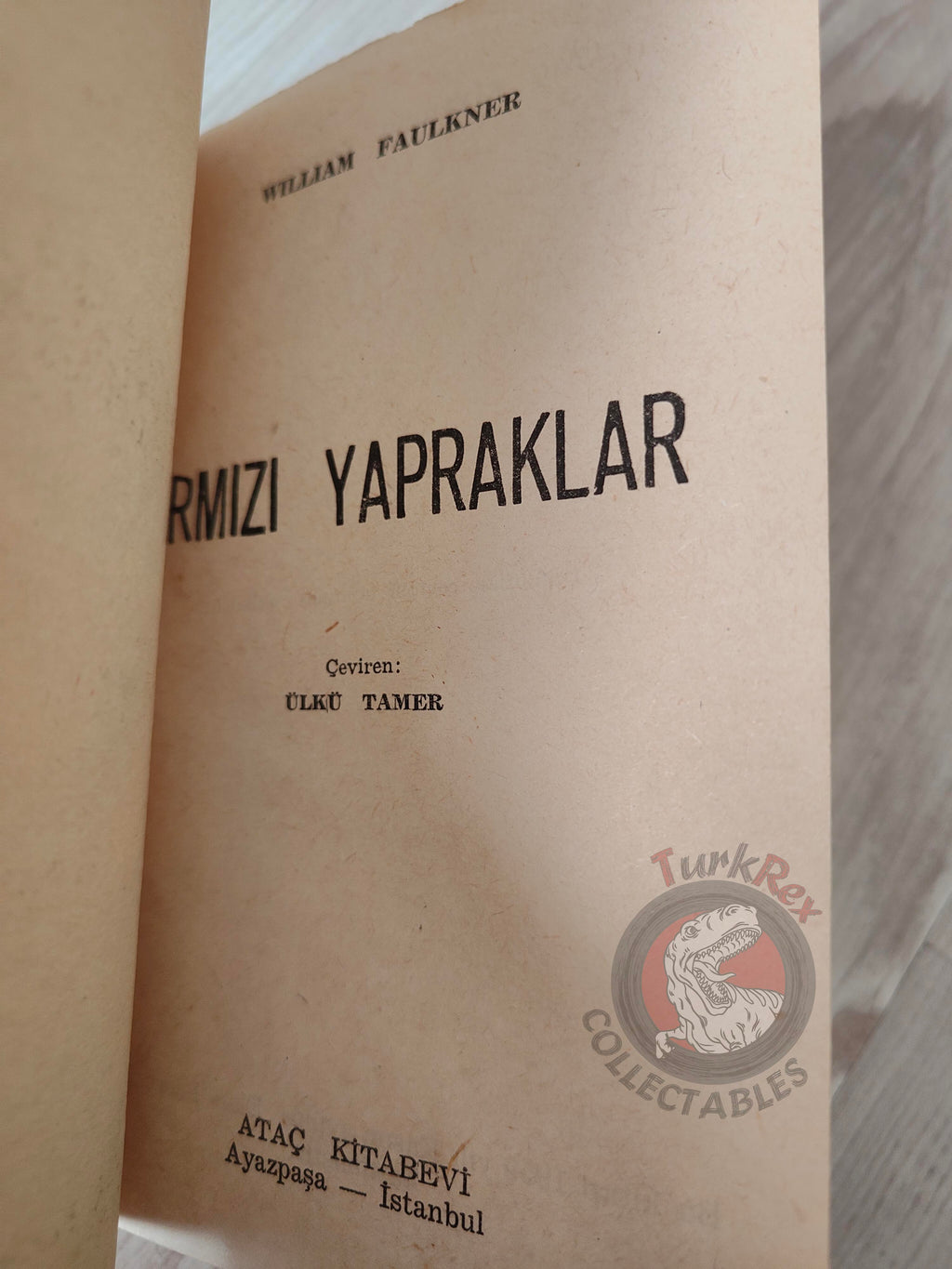 William Faulkner – Red Leaves 1959 1st Turkish Book Turkey