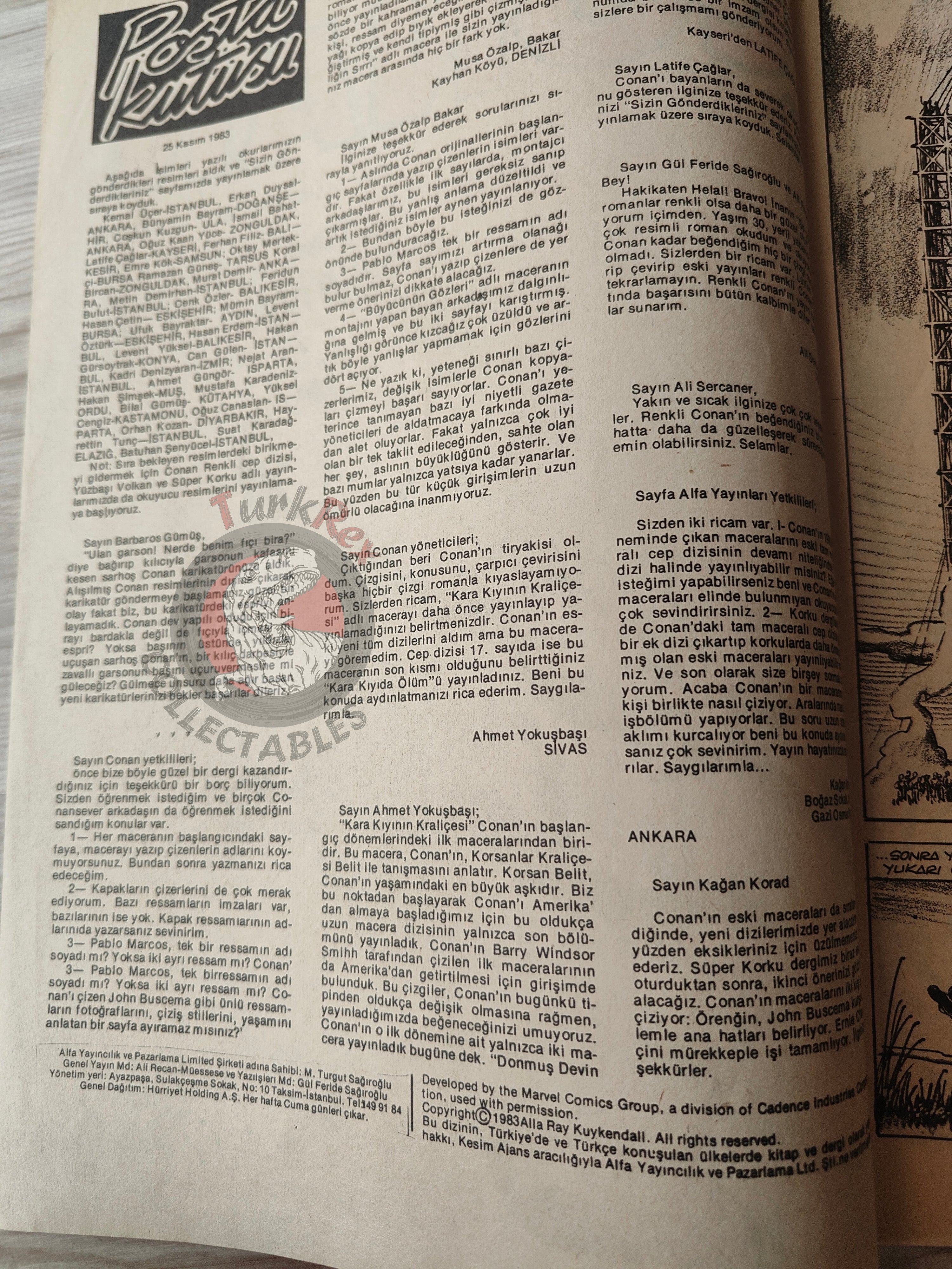 Conan & Superman #57 1983 Turkish Comic Turkey