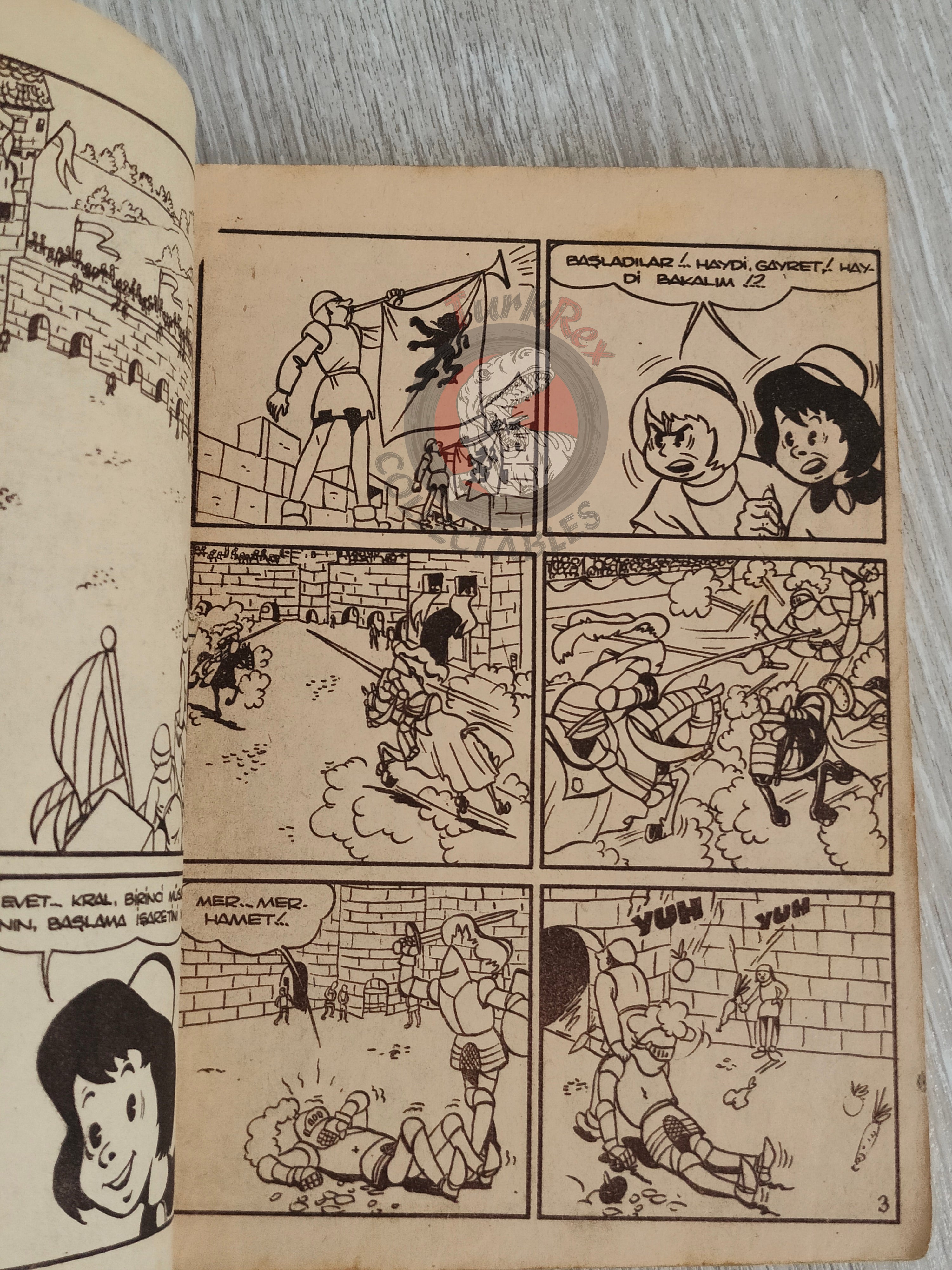 Johan et Pirlouit #16–18 1966 Turkish Comic Turkey Le Châtiment de Basenhau #1
