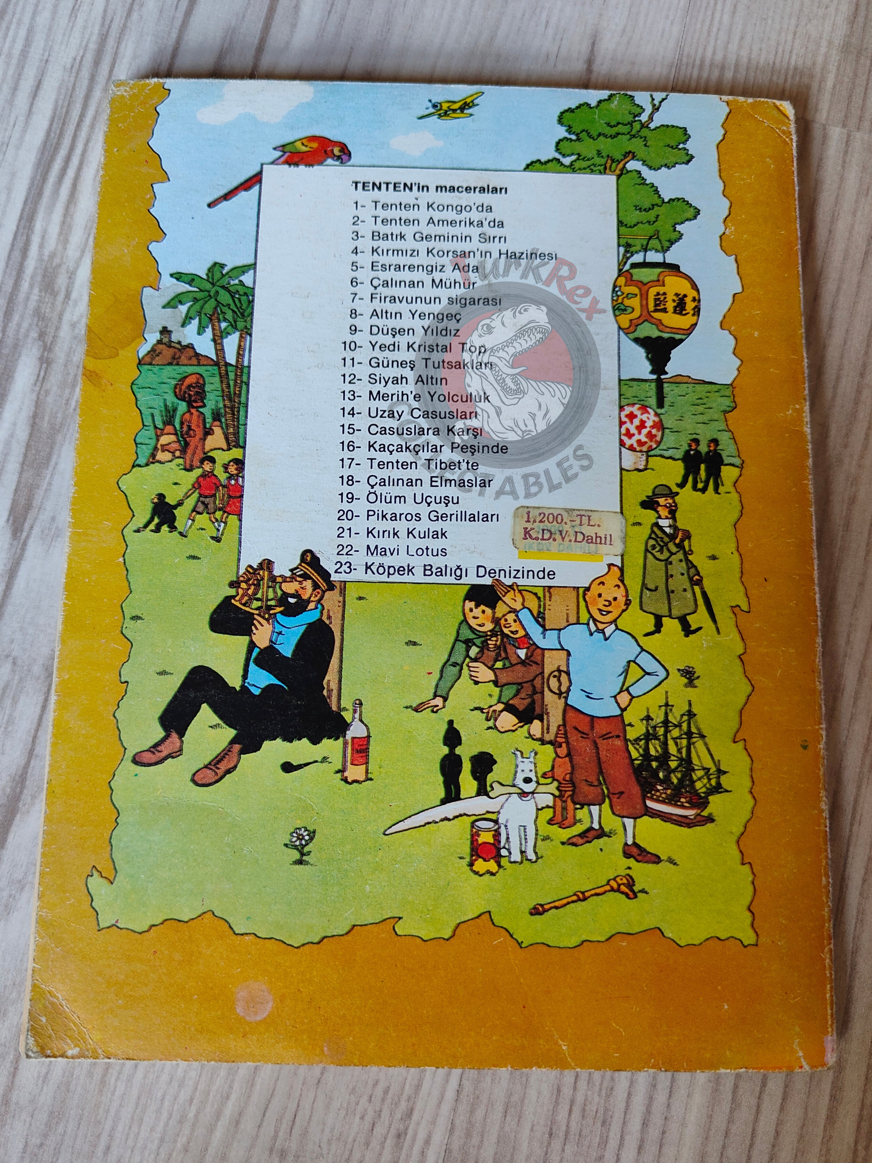 Tintin –  Red Rackham's Treasure mid 1980s Turkish Edition Comic Turkey 1
