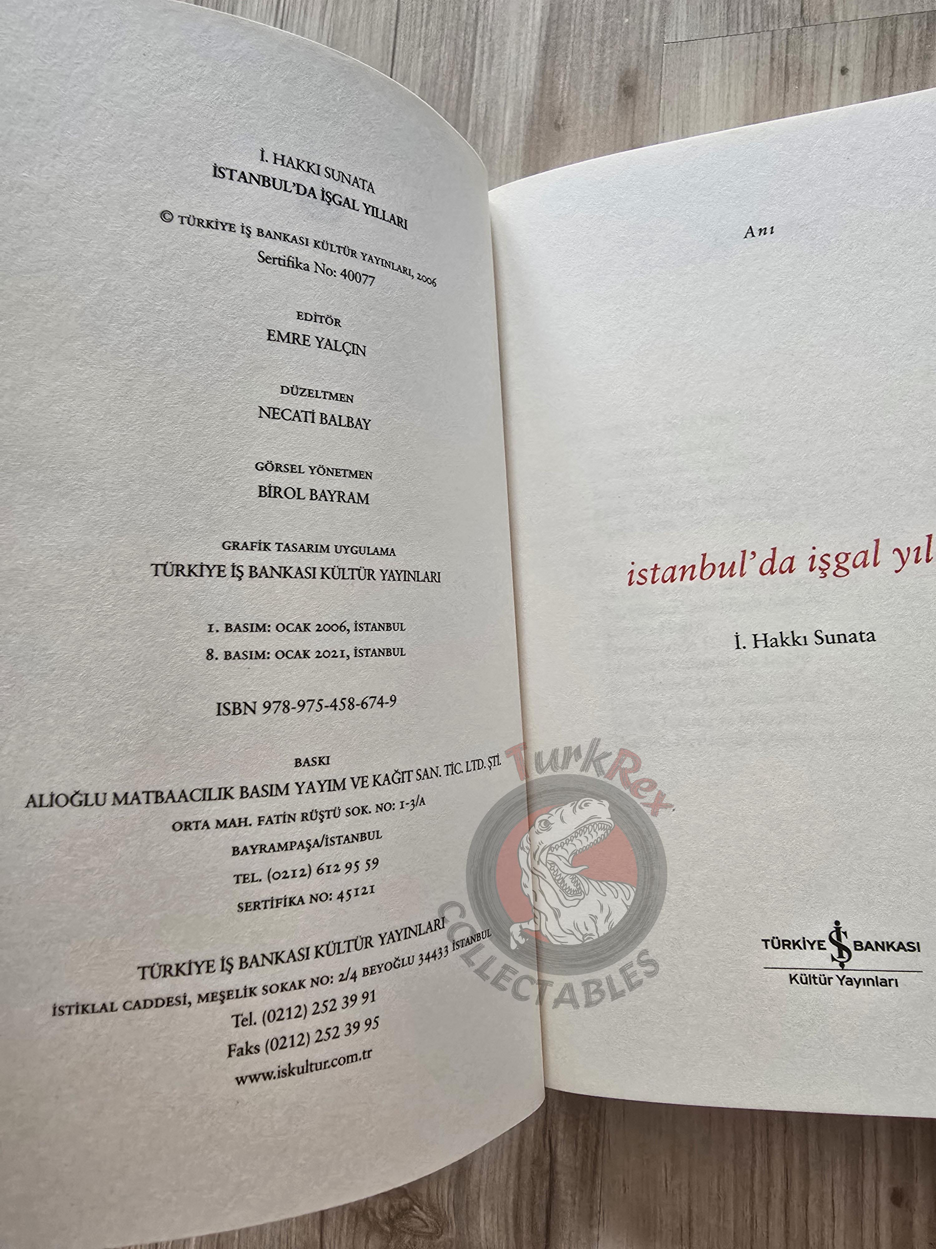 Hakkı Sunata – Occupation Years in Istanbul 2021 Turkish Book Turkey WW1 Ottoman Empire