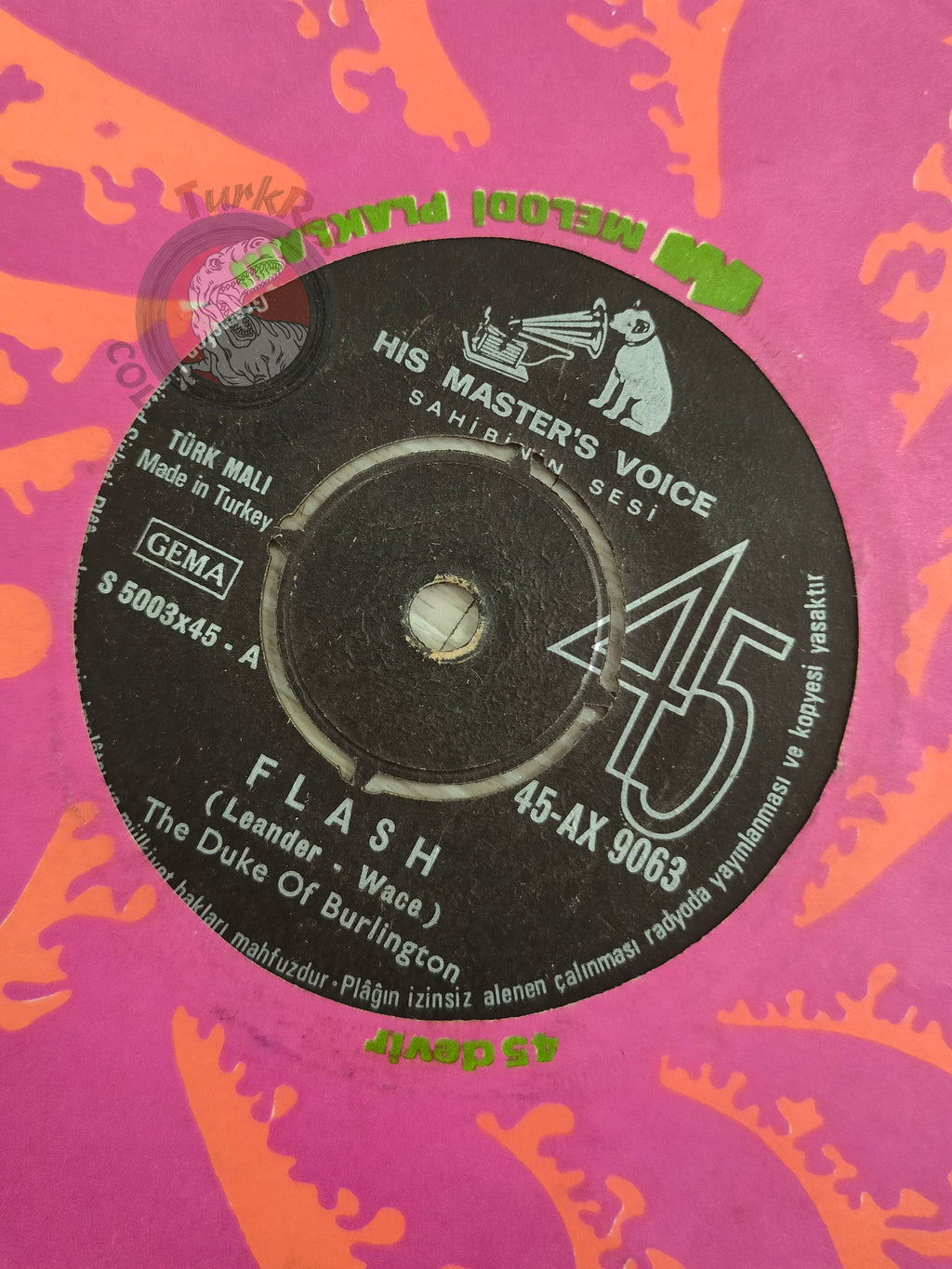 The Duke Of Burlington – Flash 7" Turkish Pressing Vinyl Turkey Edition