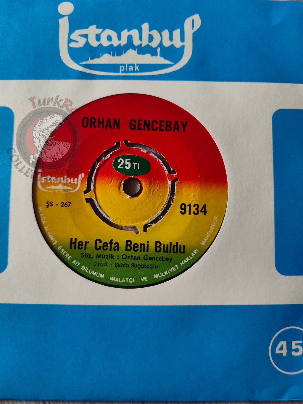 Orhan Gencebay – Her Cefa Beni Buldu 7" Turkish Pressing Vinyl Turkey Edition