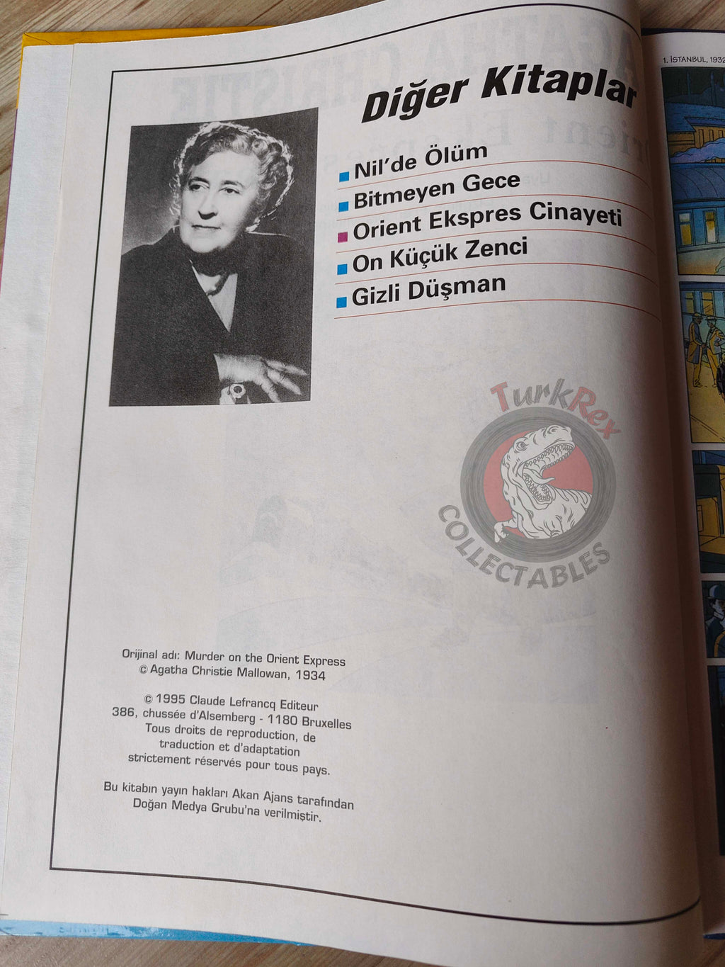 Agatha Christie - Murder on the Orient Express HC 1995 Turkish Comic Turkey François Rivière