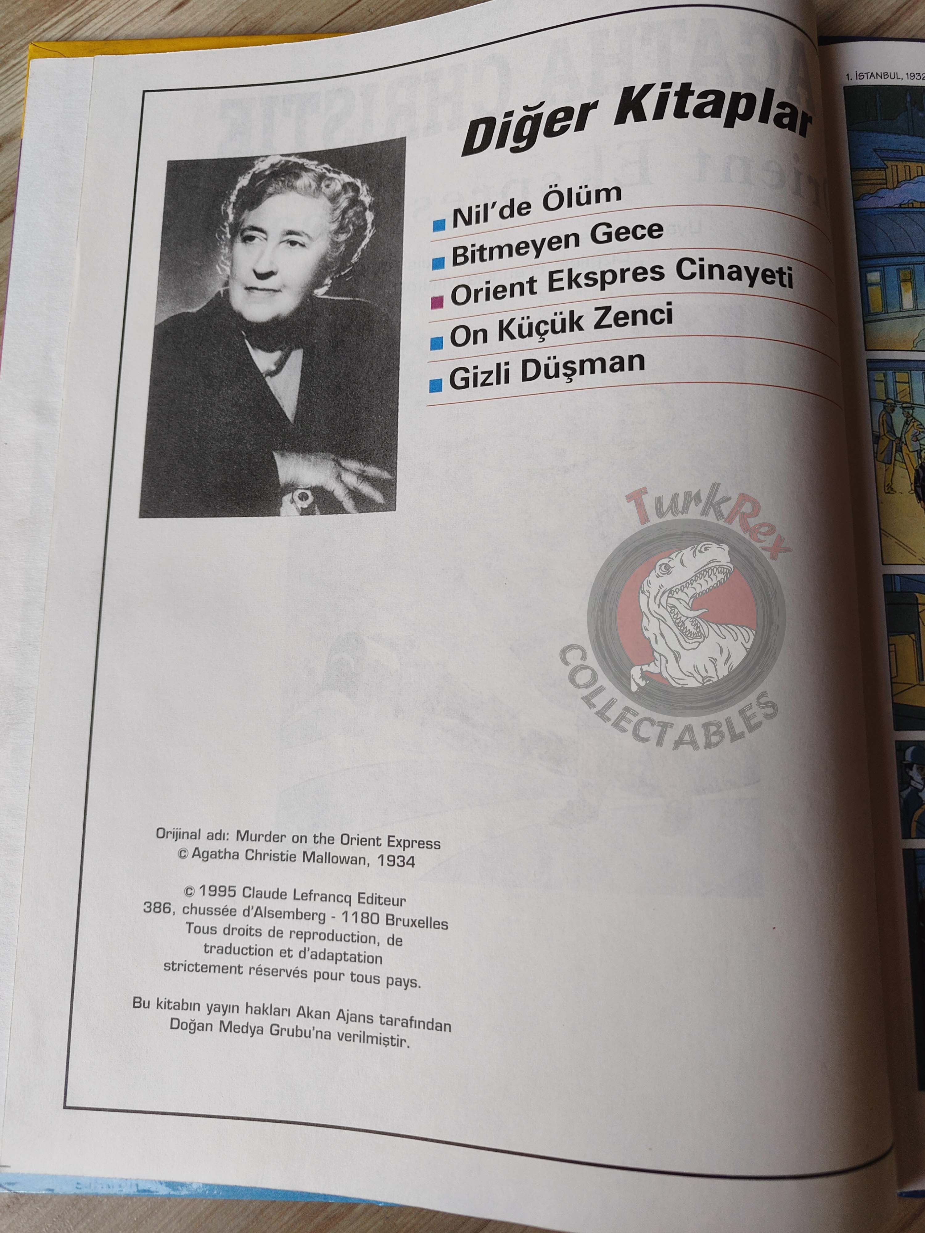 Agatha Christie - Murder on the Orient Express HC 1995 Turkish Comic Turkey François Rivière