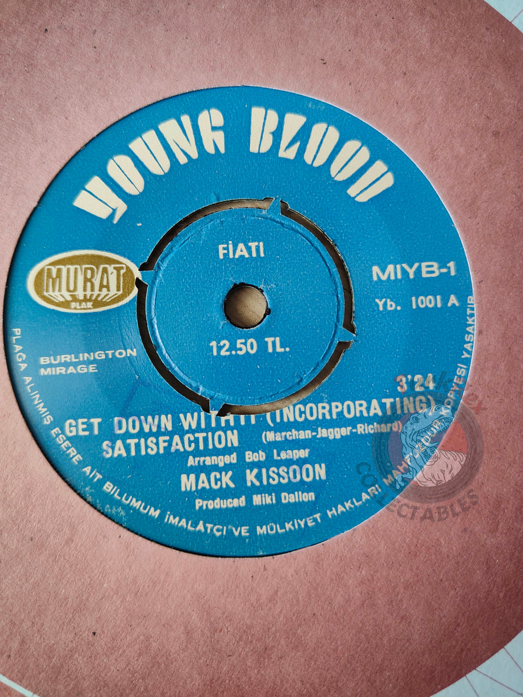 Mack Kissoon – Get Down With It Satisfaction 7" Turkish Pressing Vinyl Turkey Edition