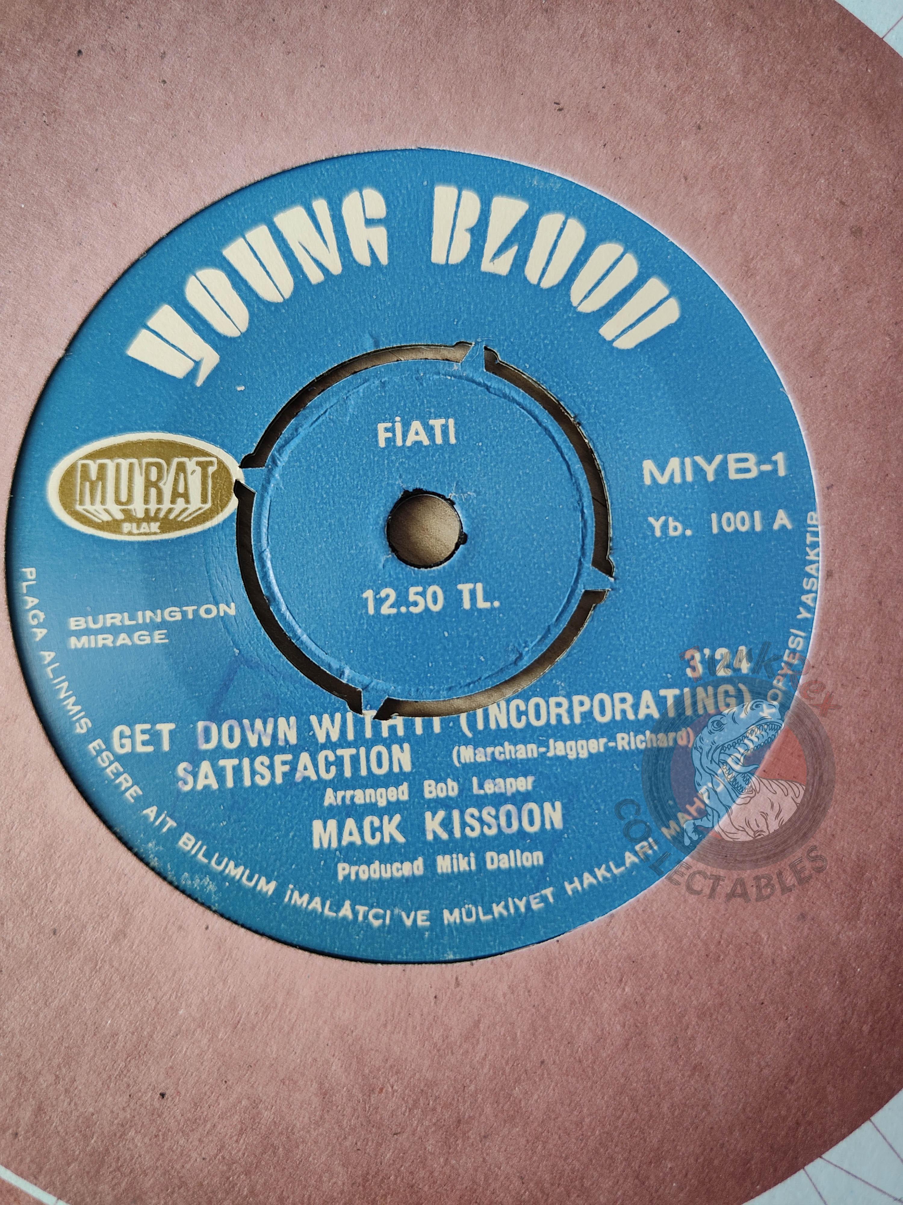 Mack Kissoon – Get Down With It Satisfaction 7" Turkish Pressing Vinyl Turkey Edition