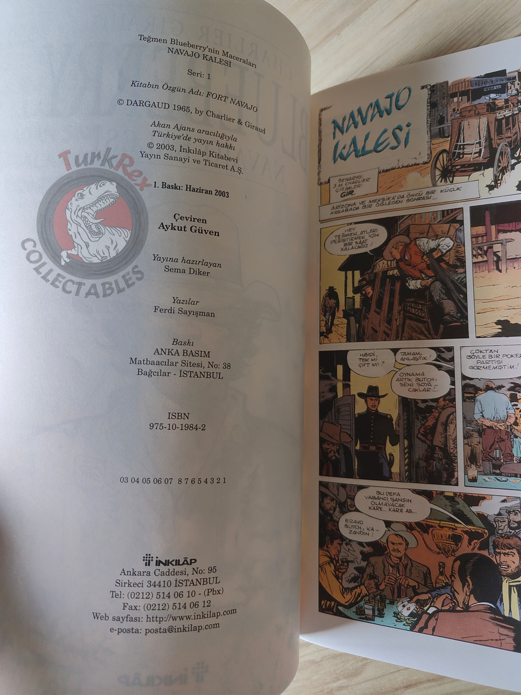 Blueberry #1 – Fort Navajo 2003 1st Edition Turkish Comic Turkey